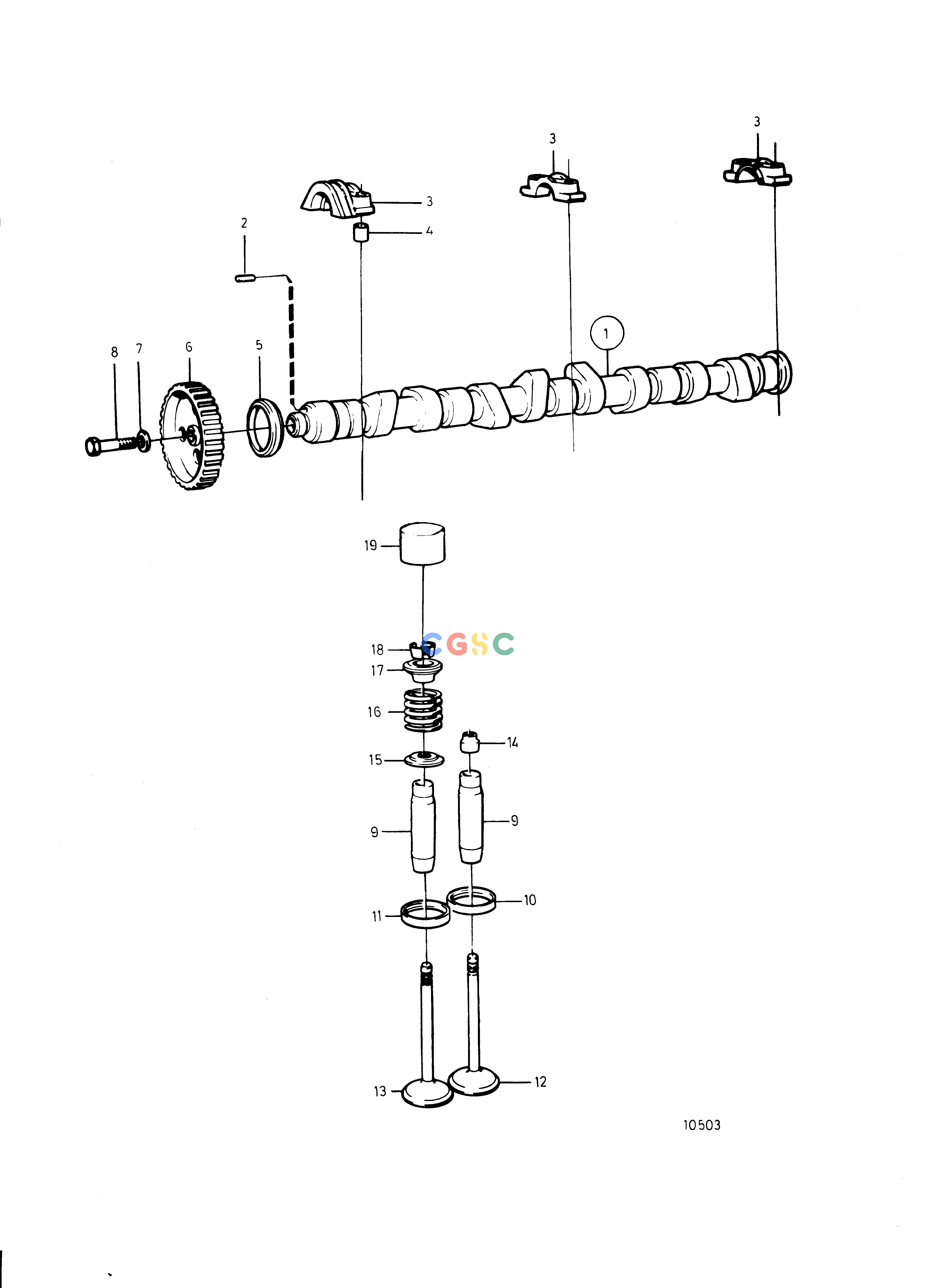 沃尔沃零件查询251AEngineCamshaft and Valve MechanismEPC Volvo Penta Parts catalog