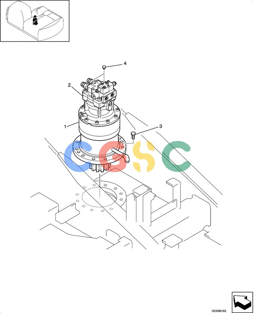 纽荷兰零件查询(EH215) - CRAWLER EXCAVATOR (9/03-) (08 -63[00]) - MOUNTING - SWING MOTOR New Holland Constructuion