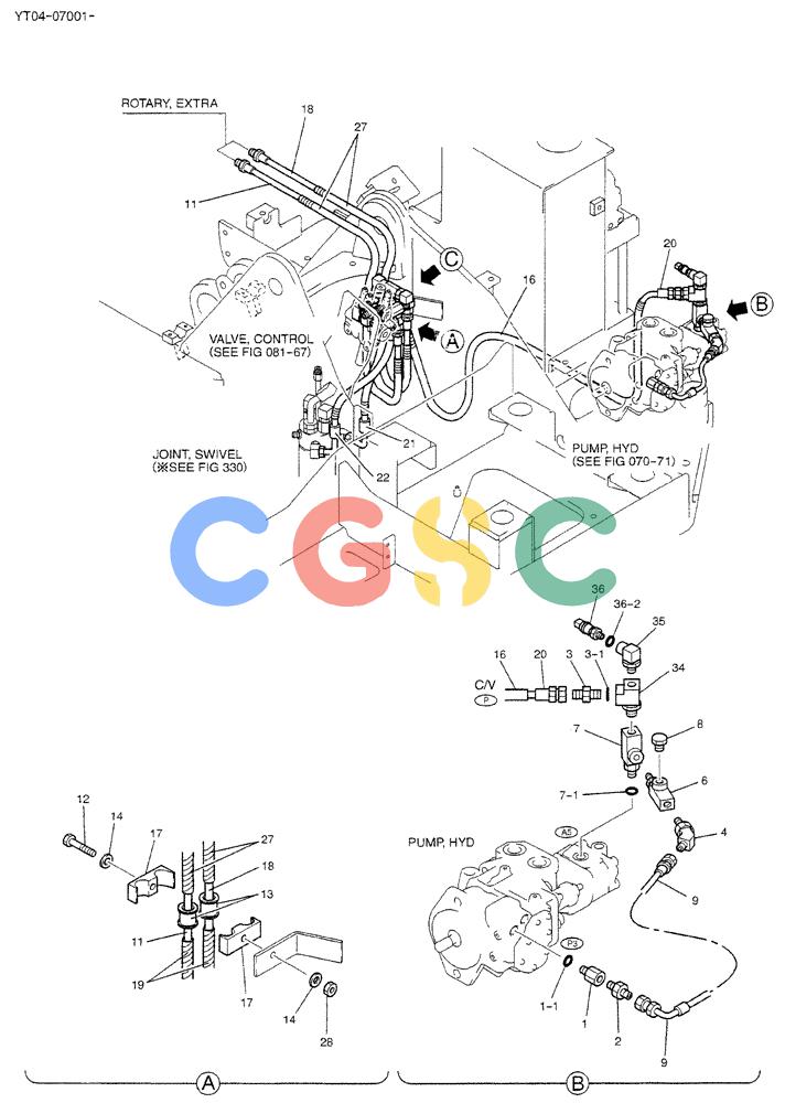 纽荷兰零件查询(BREAKER) - NIBBLER/BREAKER ATTACHMENT - E70SR ASN YT04-07001 (01-015[01]) - HYD LINES, UPP (EXTRA + BREAKER + DOZER) New Holland Constructuion