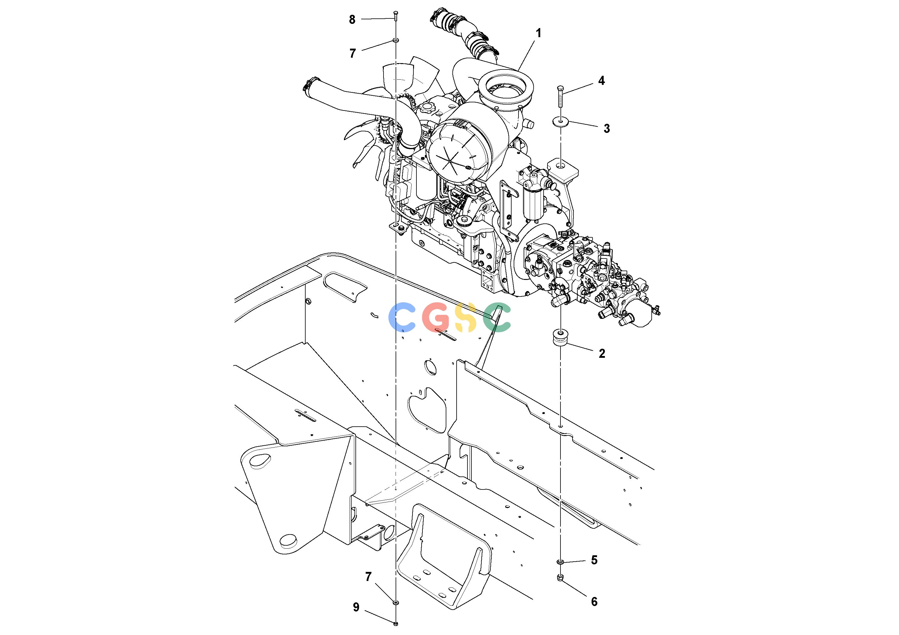 沃尔沃零件查询SD130/D/DX/F Engine InstallationS/N 600012 -43809854-NoneNoneNone46660486, 46660510, 46660544Autodata Volvo online