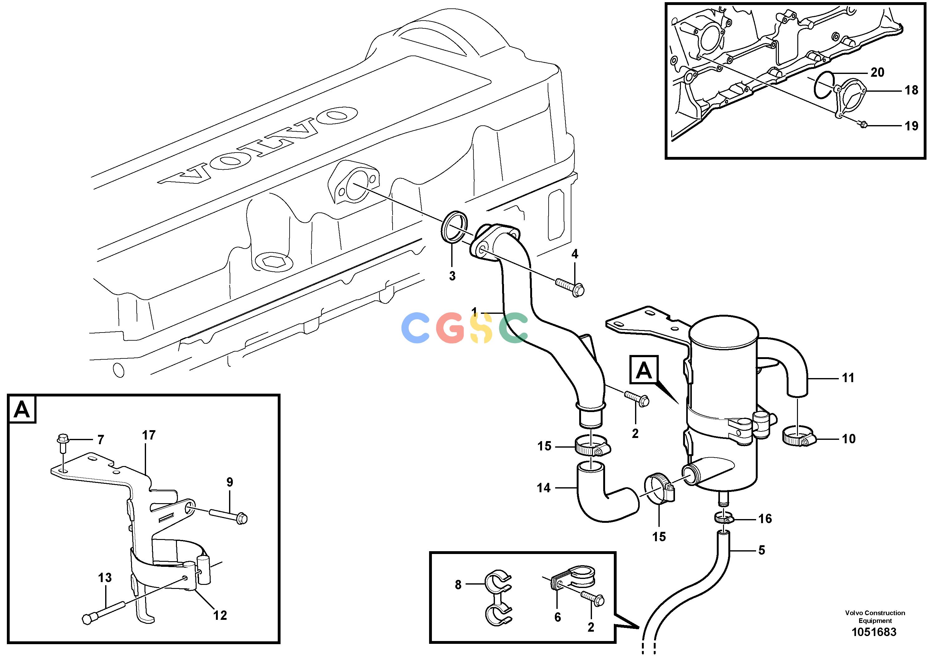 沃尔沃零件查询FBR2800C Crankcase ventilationS/N 110001-1100168286906-NoneNoneNoneNoneAutodata Volvo online