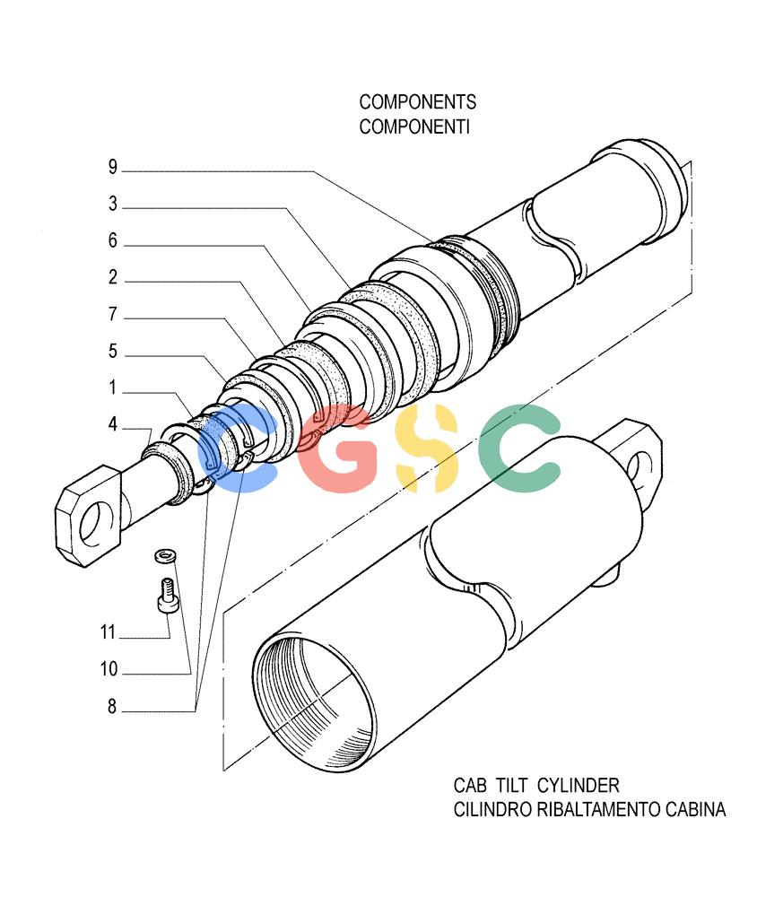 纽荷兰零件查询(FL145) - CRAWLER LOADER (N.A. VERSION) (11/98-) (5.678[03]) - HYDRAULIC JACK New Holland Constructuion