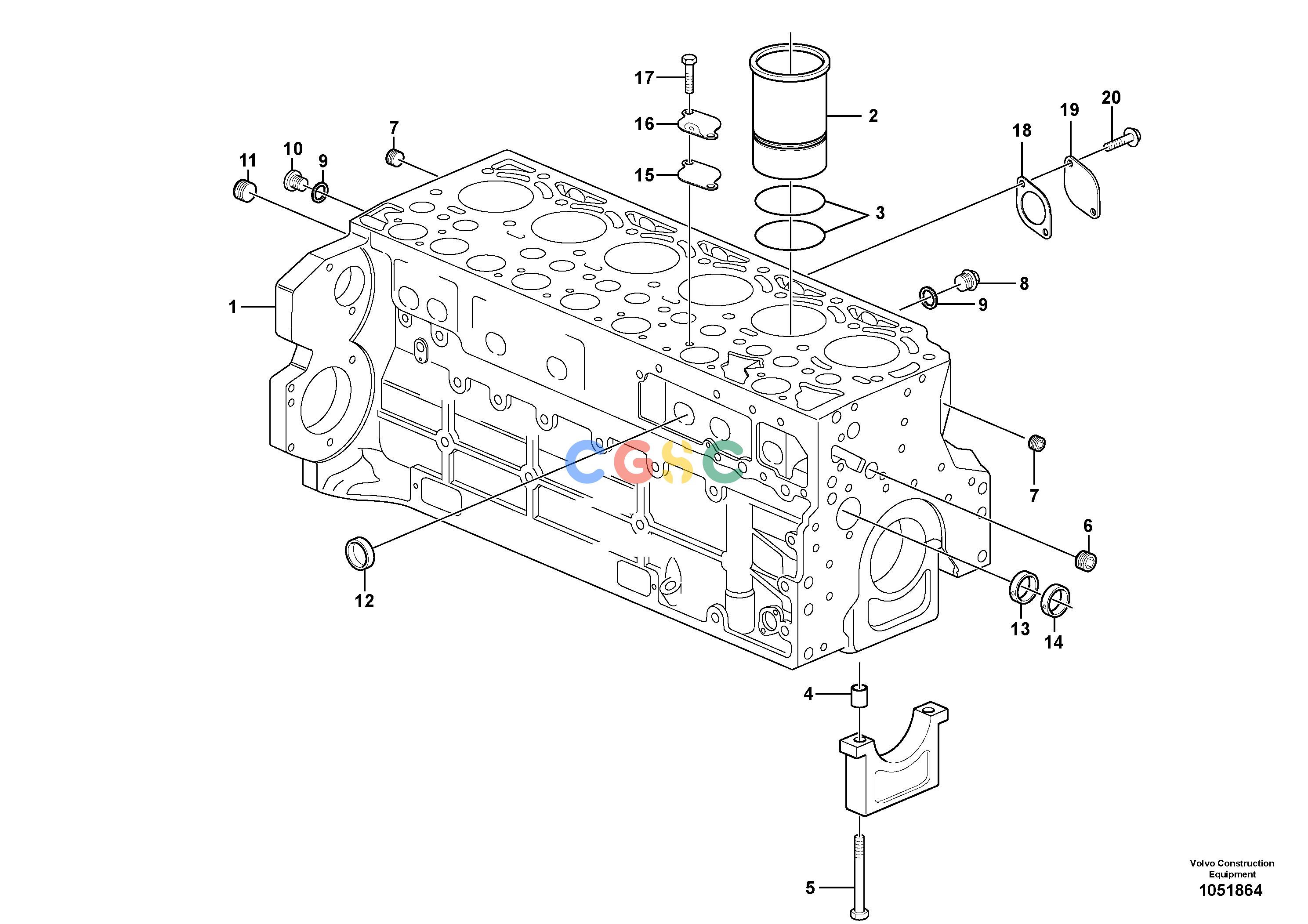 沃尔沃零件查询P8720B Cylinder blockP8720B ABG S/N 702170 - NoneNoneNoneAutodata Volvo online