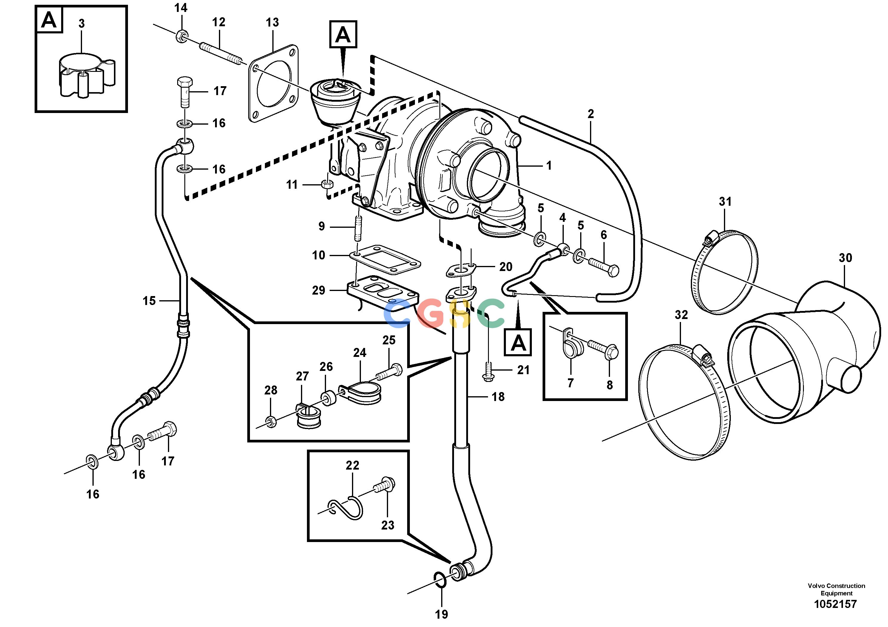 沃尔沃零件查询P8720B Turbocharger with fitting partsP8720B ABG S/N 702170 - NoneNoneNoneAutodata Volvo online