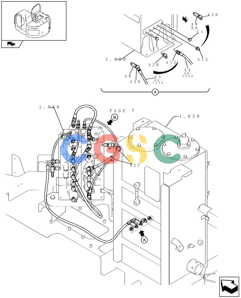 纽荷兰零件查询(E235BSR) - CRAWLER EXCAVATOR (5/07-) (1.080[06]) - PILOT PIPING New Holland Constructuion
