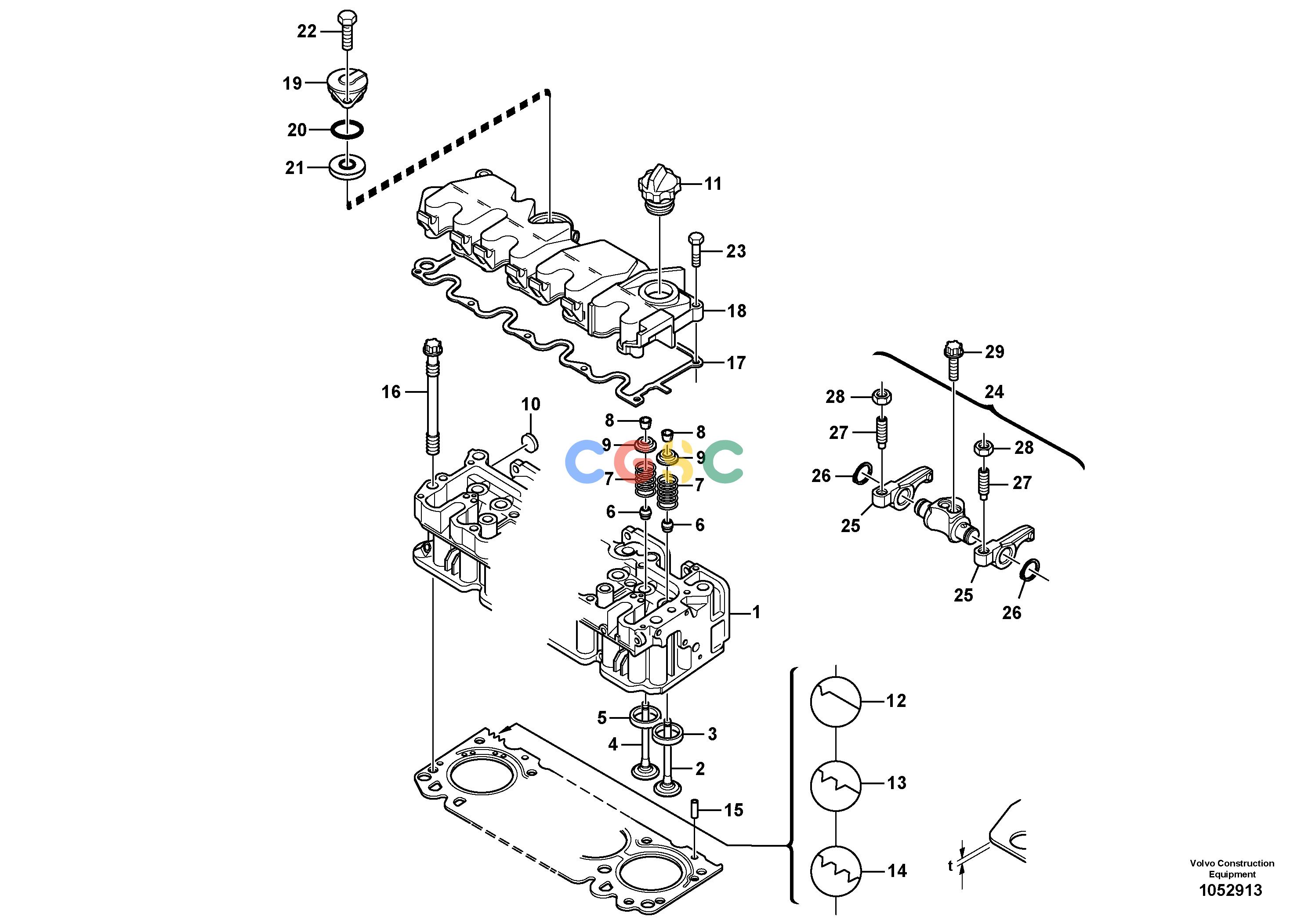 沃尔沃零件查询L30B Cylinder head, timing gearsTYPE 182, 183, 185 SER NO 3000 -11306227-11308623NoneNoneNoneAutodata Volvo online