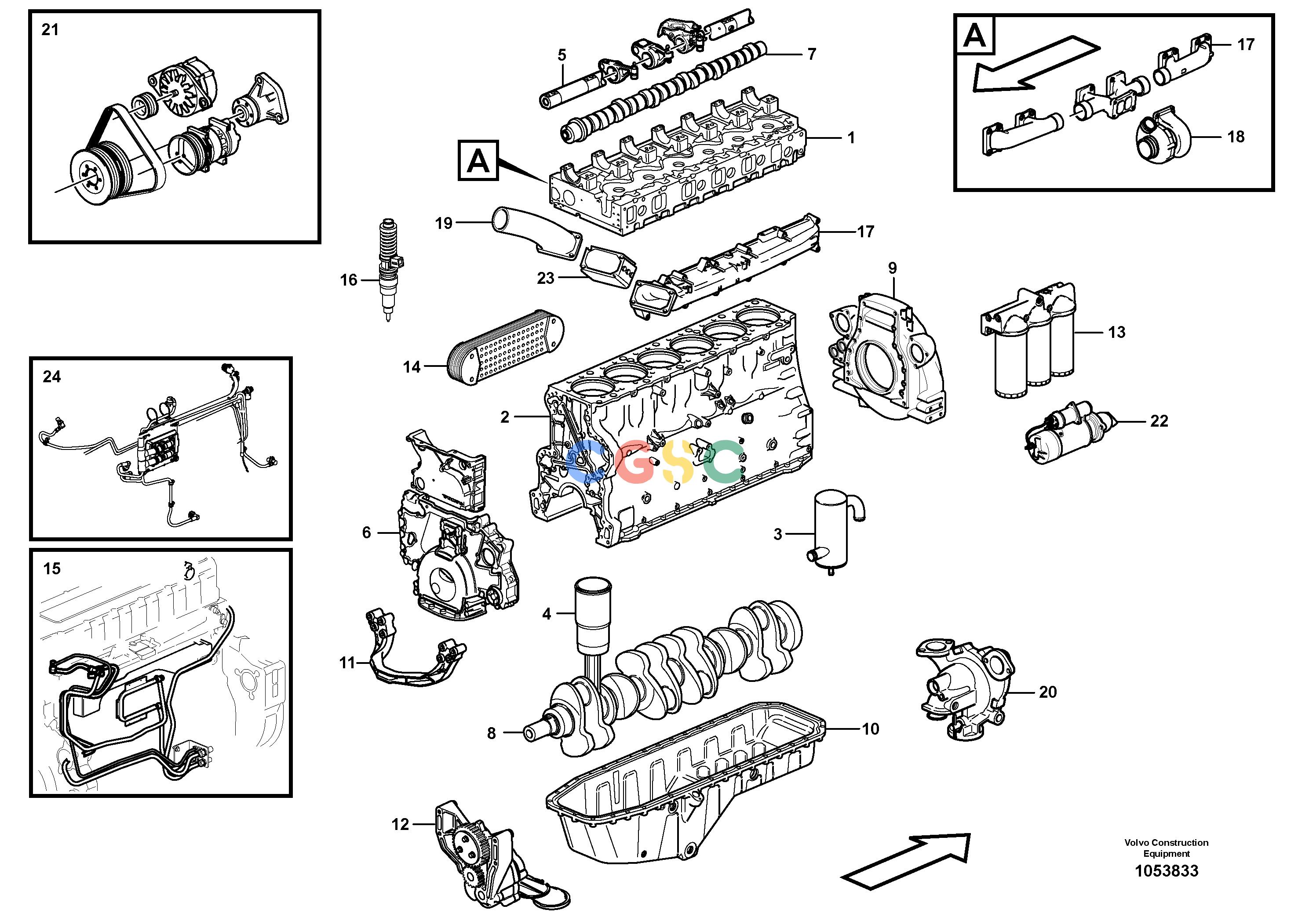 沃尔沃零件查询L220F EngineS/N 6001 - 84858188741-8188743VOE8188741NoneAutodata Volvo online