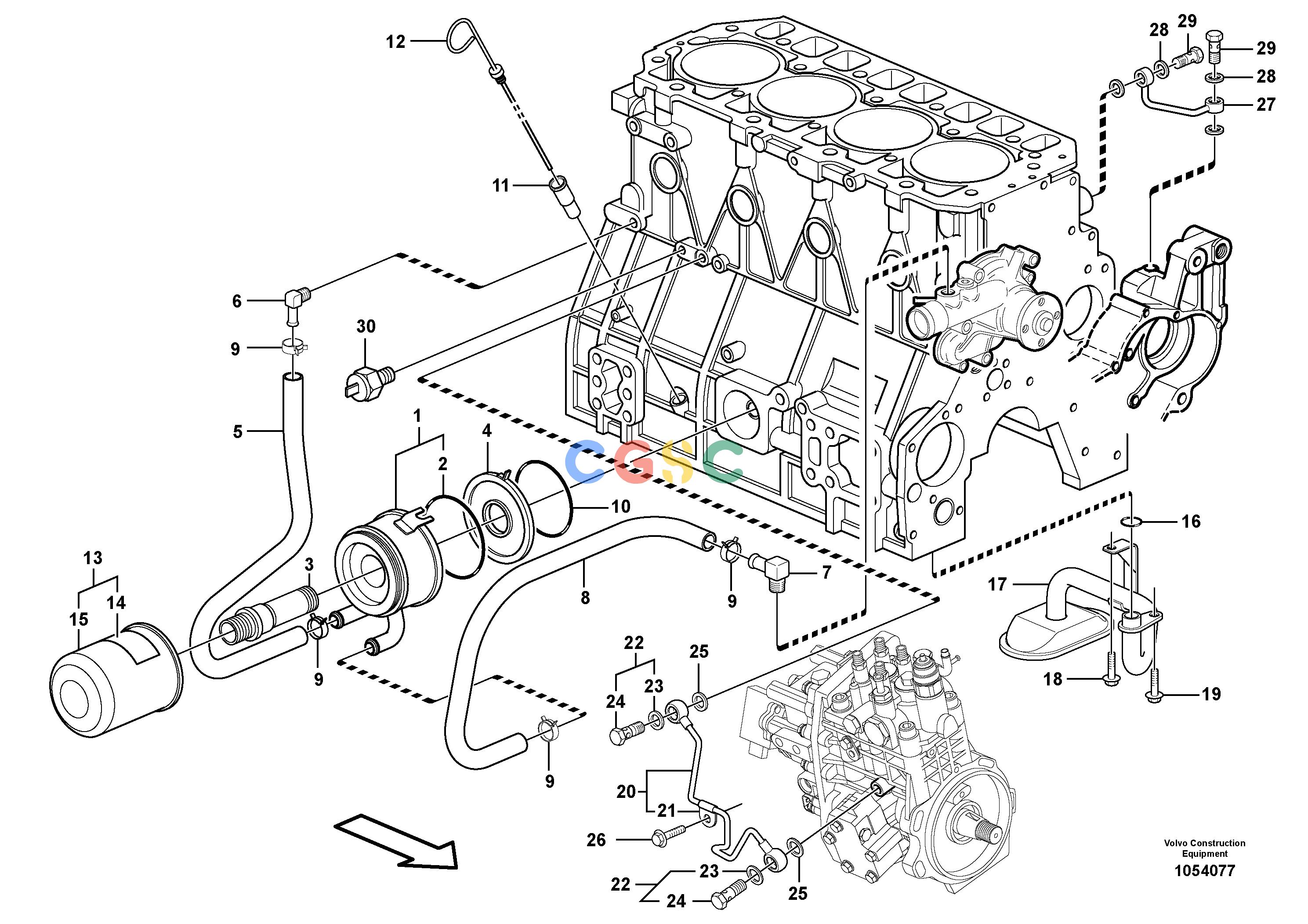 沃尔沃零件查询EW60C Lubricating oil systemS/N 110001- NoneNoneNoneAutodata Volvo online