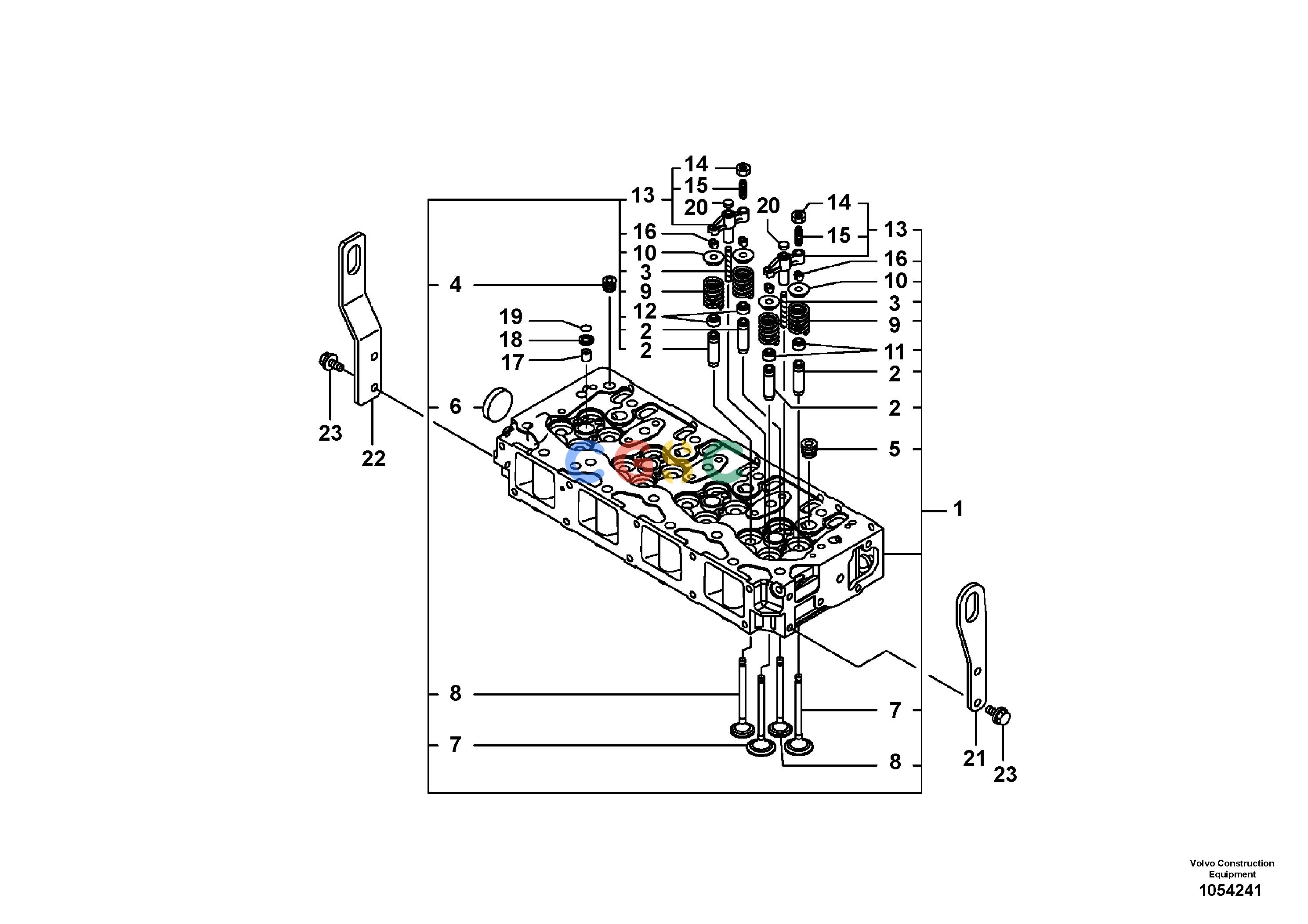 沃尔沃零件查询EW60C Cylinder headS/N 110001- NoneNoneNoneAutodata Volvo online