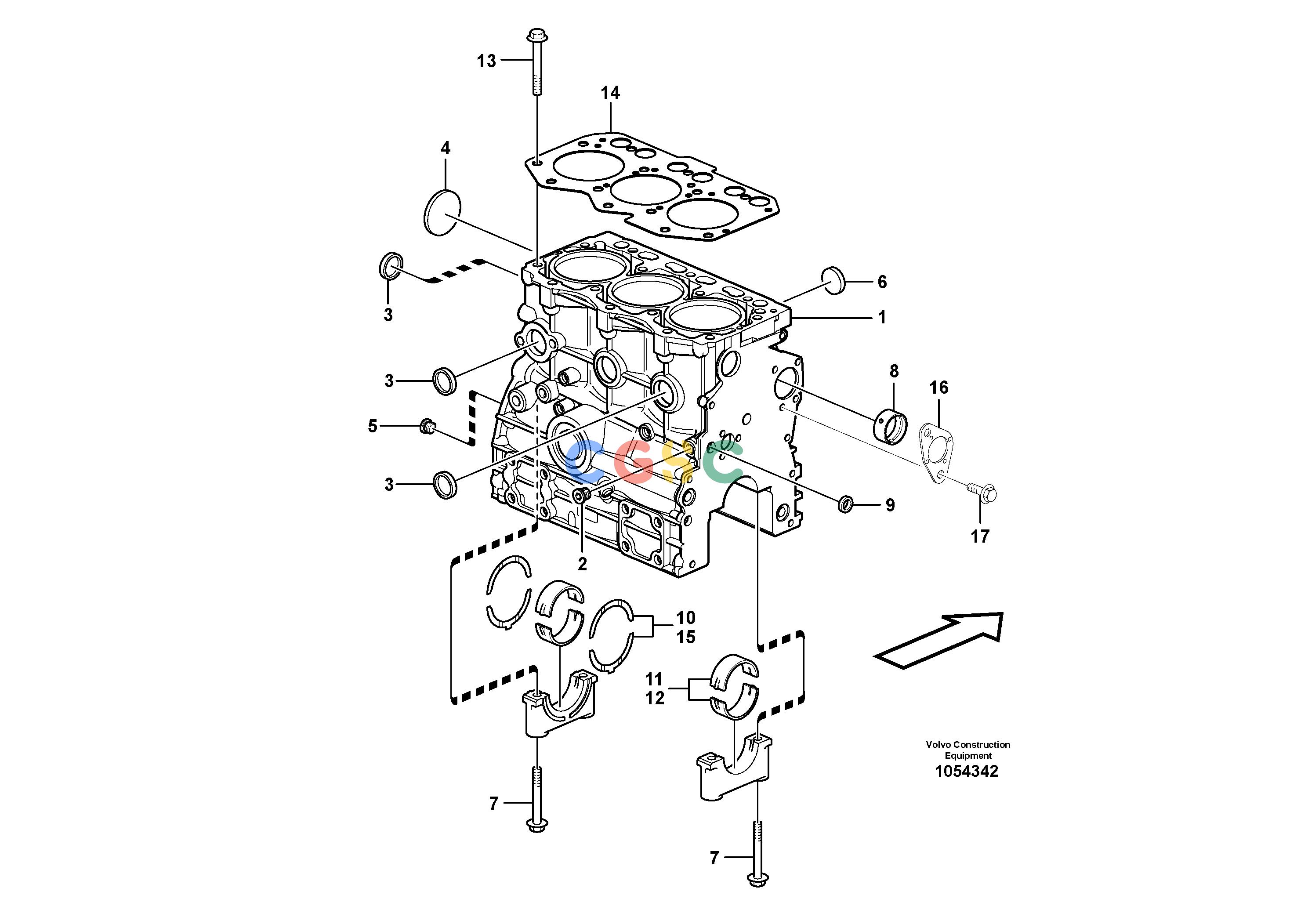 沃尔沃零件查询EC20C Cylinder blockNone NoneNoneNoneAutodata Volvo online