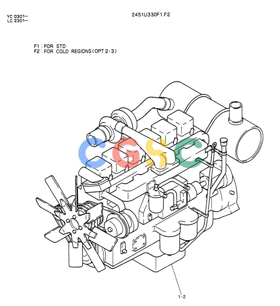 神钢零件查询(K912LC) - MARK II EXCAVATOR ASN YC0301-0737 (1/88-12/03) (05-002) - ENGINE ASSY Kobelco
