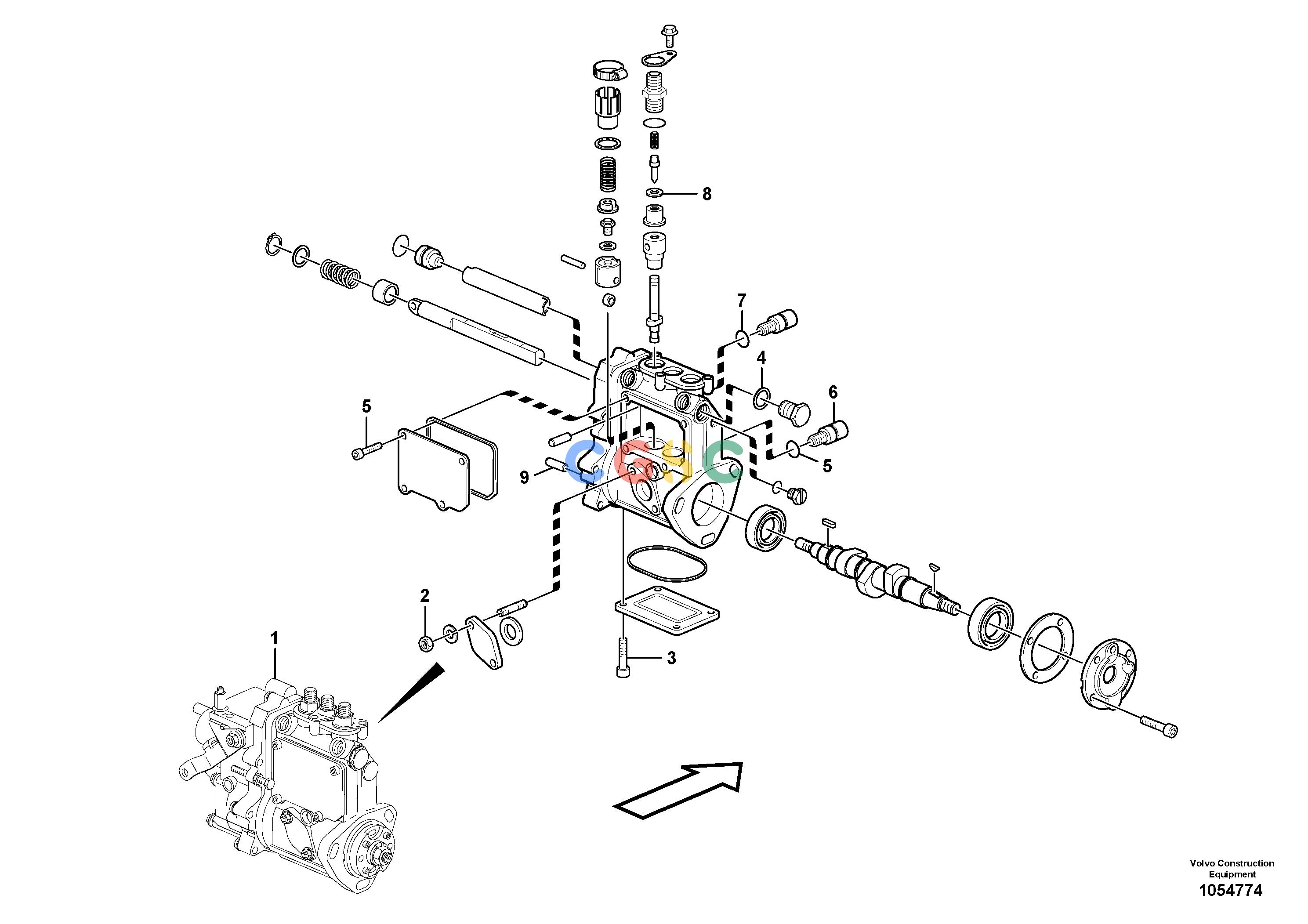 沃尔沃零件查询EC15C Fuel injection pump with fitting partsS/N 1533-2261 NoneNoneNoneAutodata Volvo online