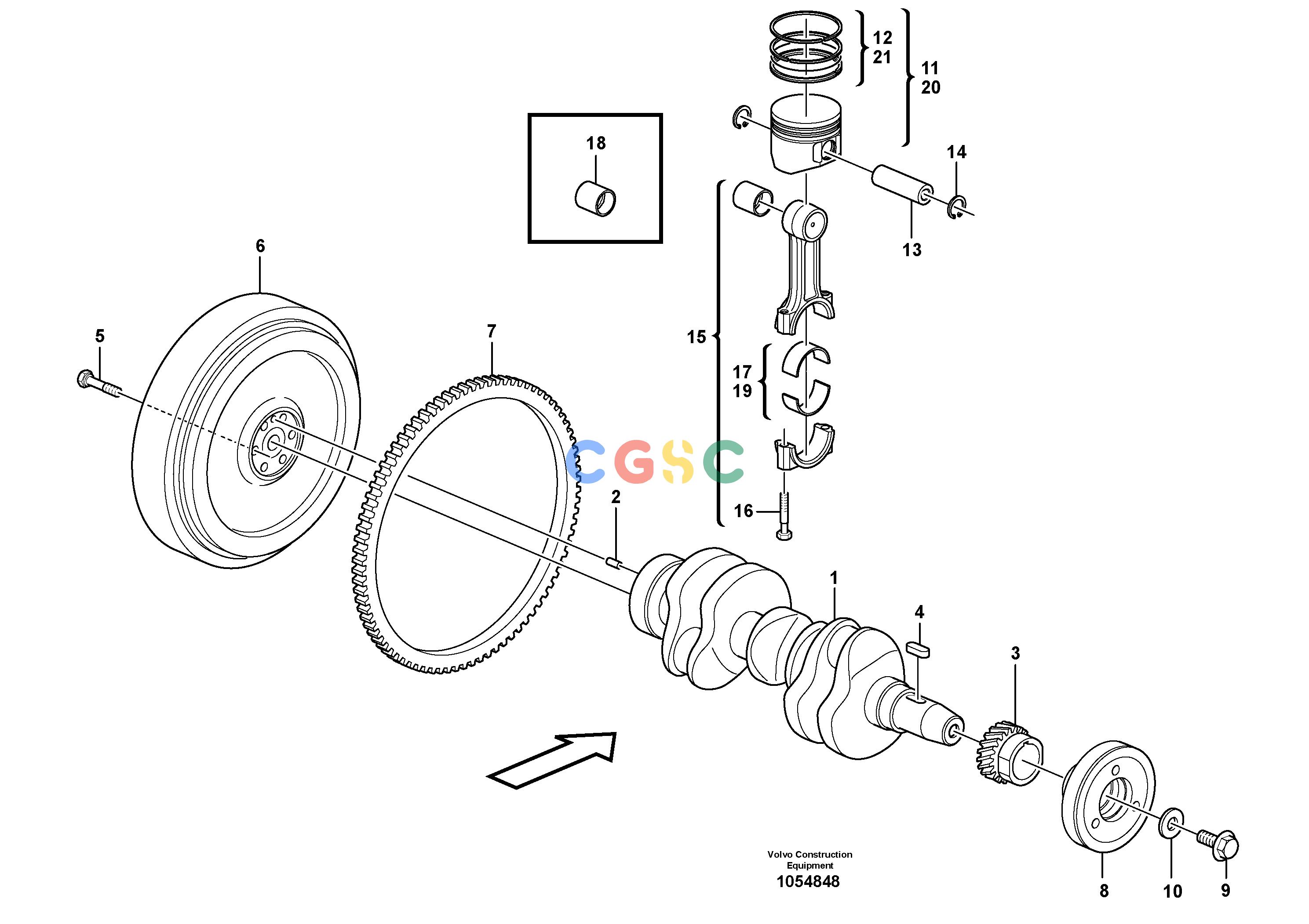 沃尔沃零件查询EC20C Crankshaft and related partsNone NoneNoneNoneAutodata Volvo online