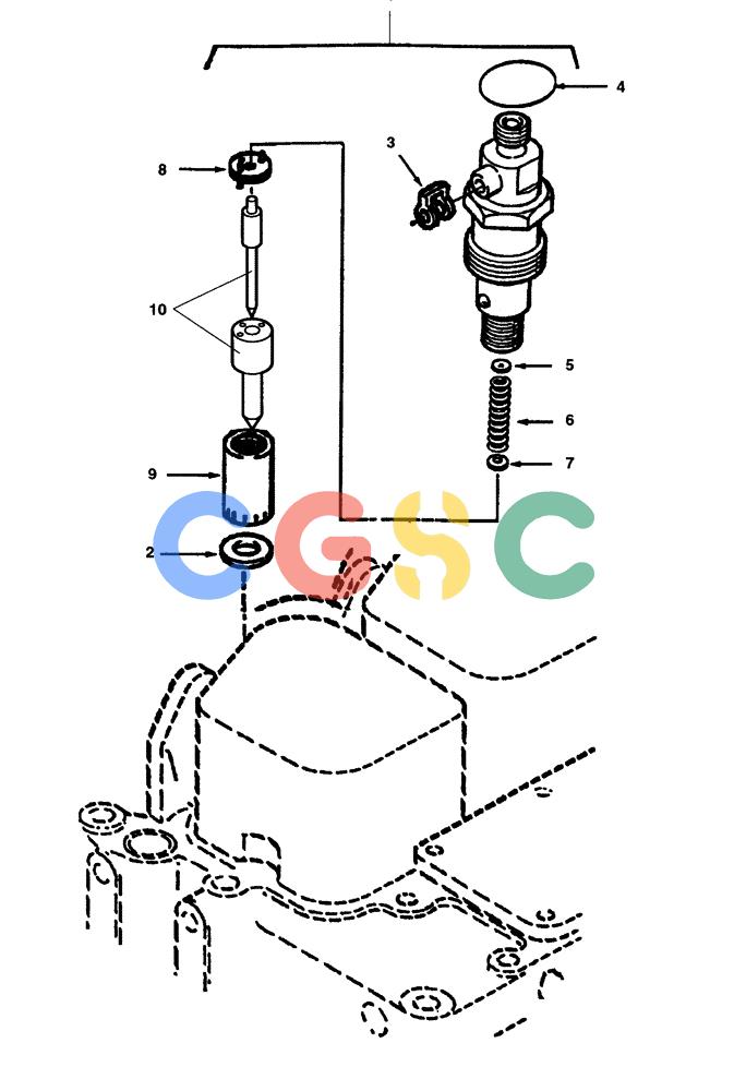 纽荷兰零件查询(DC100) - CRAWLER DOZER (N.A. VERSION) (4/00-) (0.140[03A]) - INJECTOR DC80 - DC100 New Holland Constructuion