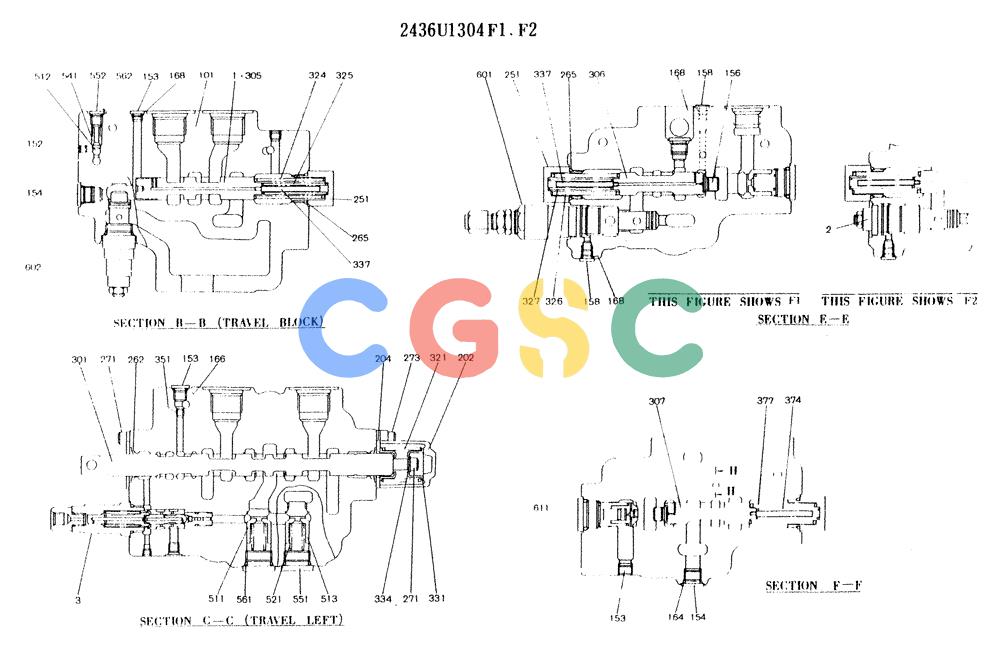 神钢零件查询(K912LC) - MARK II EXCAVATOR ASN YC0301-0737 (1/88-12/03) (11-026[04]) - VALVE ASSY, CONTROL Kobelco
