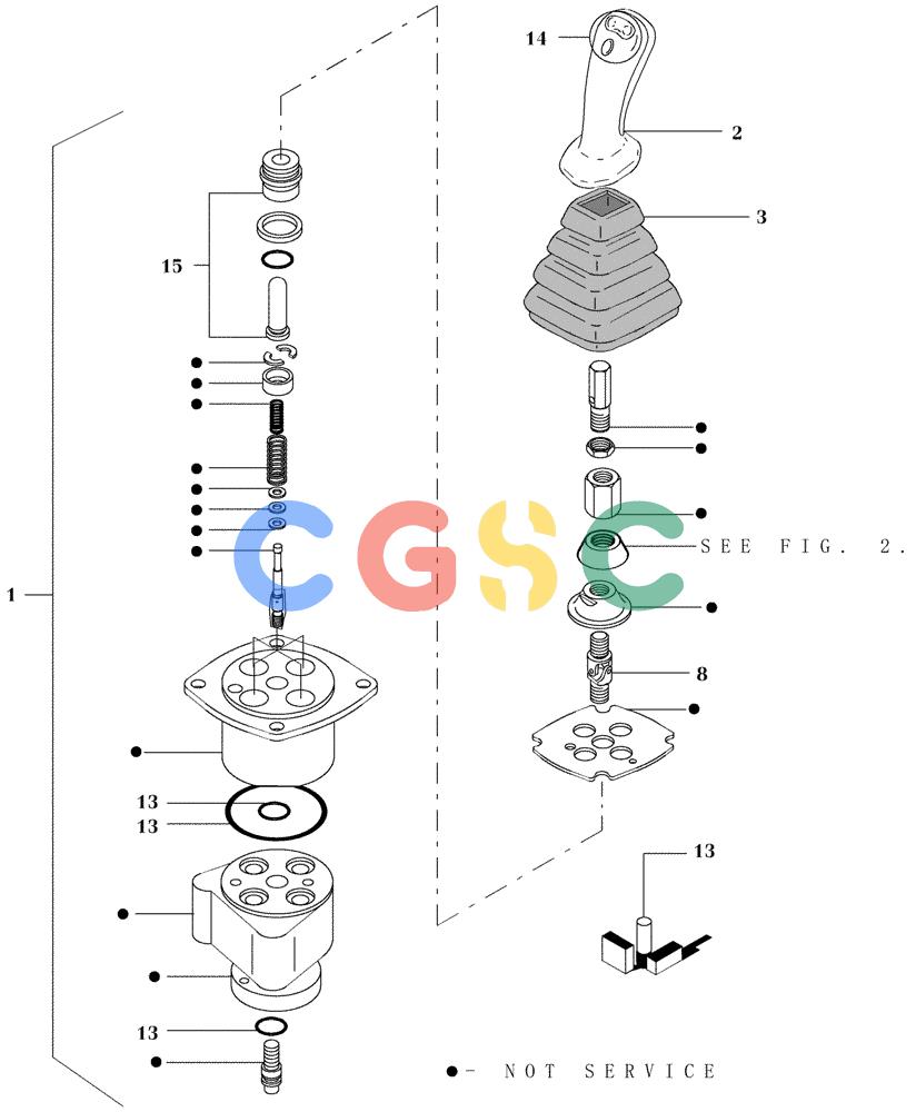 纽荷兰零件查询(DC100) - CRAWLER DOZER (N.A. VERSION) (4/00-) (2.339[02G]) - TRAVEL CONTROL PILOT VALVE - MANIPULATOR - DC100 STD. S/N 13111093 & DOWN; LGP S/N 13115016 & DOWN New Holland Constructuion