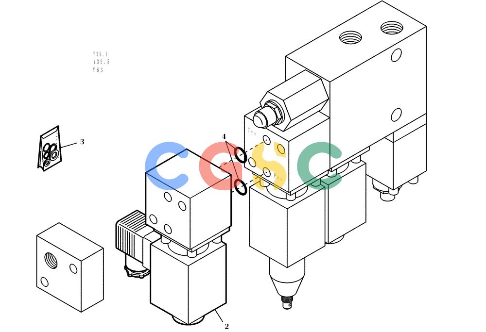 纽荷兰零件查询(EC450) - CRAWLER EXCAVATOR (SN: 750001-UP) (11/99-) (23.232[001]) - SOLENOID VALVE (S/N 750001-UP) New Holland Constructuion