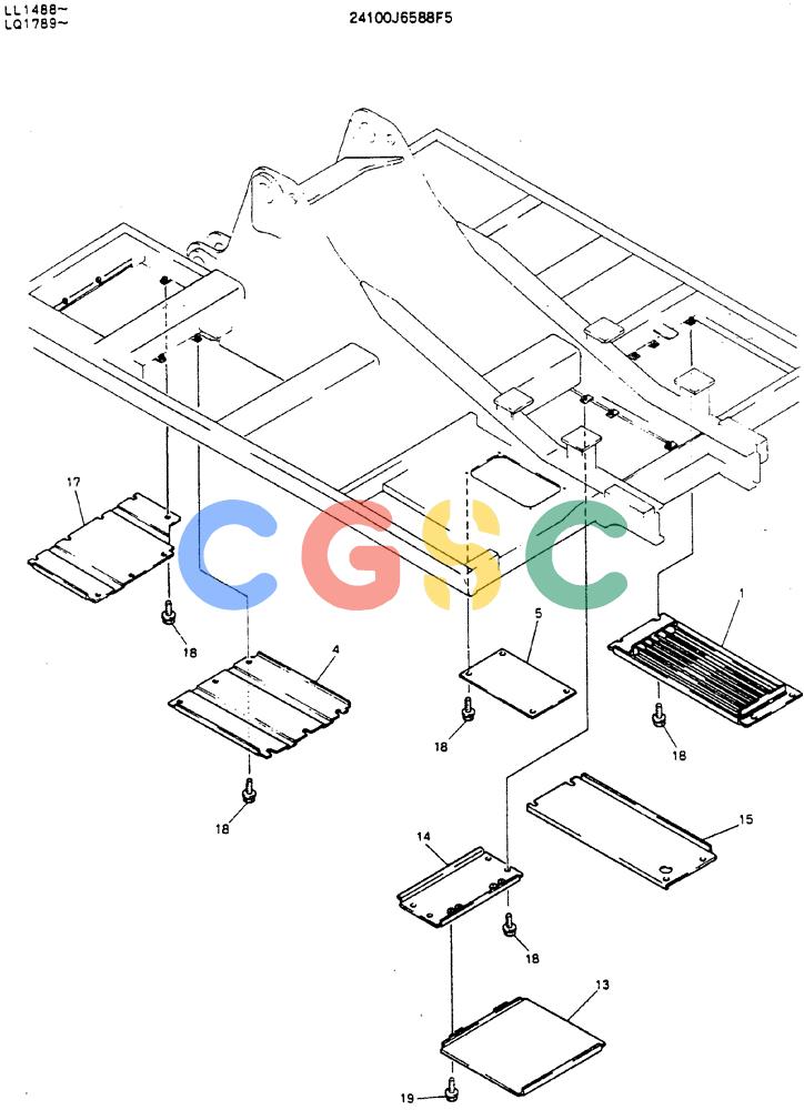神钢零件查询(MD240BLC) - EXCAVATOR ASN LL1488 (1/80-12/06) (02-006) - COVER ASSY, UNDER Kobelco