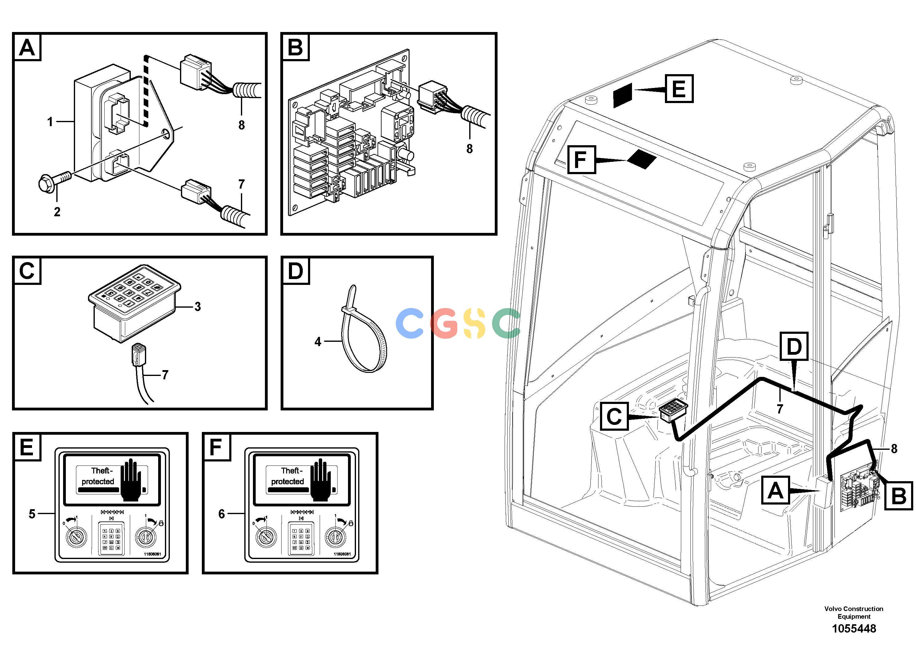 沃尔沃零件查询EC20C Coded keypad ( anti-start )None NoneNone11871170Autodata Volvo online