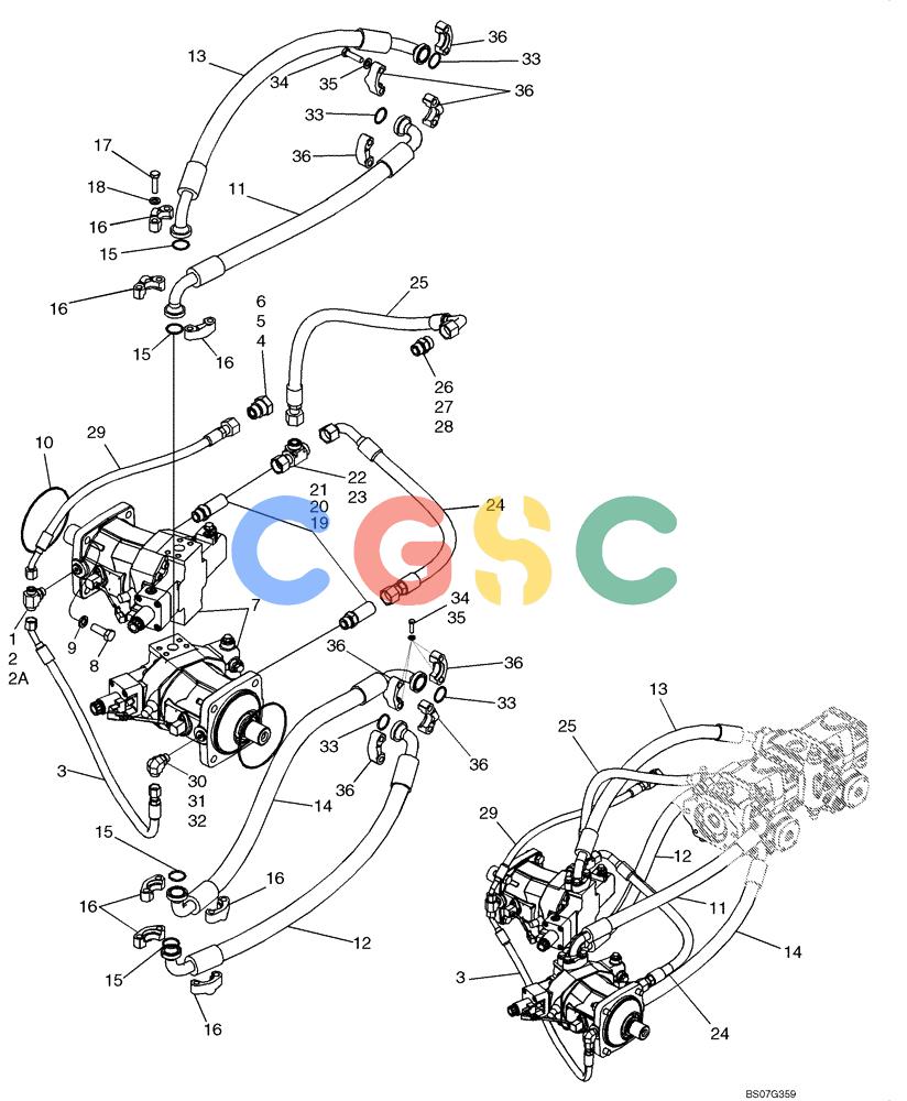 纽荷兰零件查询(D150B) - CRAWLER DOZER TIER 3 (HYDRO) (10/07-) (06-03) - HYDROSTATICS - MOTOR, DRIVE New Holland Constructuion