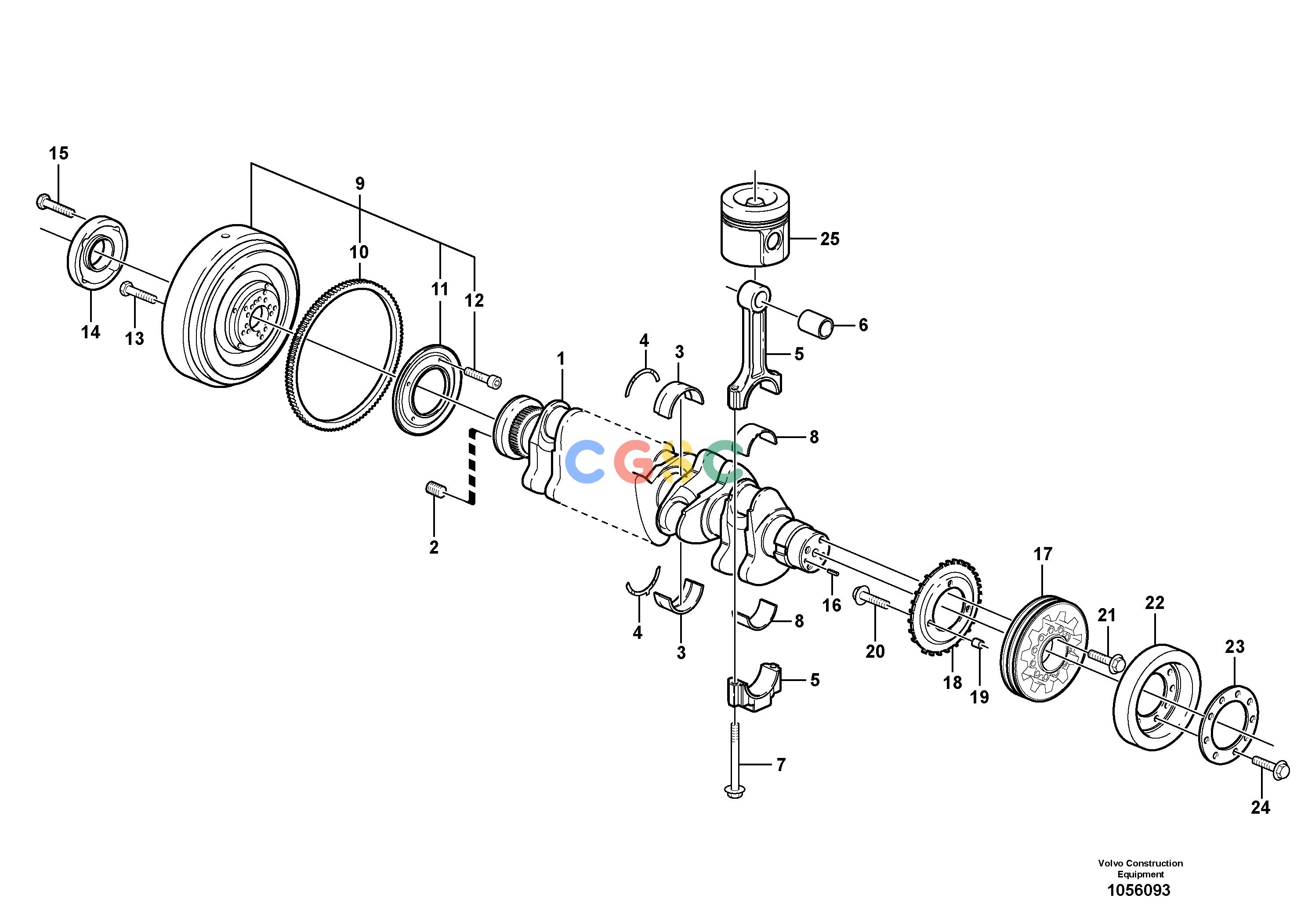 沃尔沃零件查询L90F Crankshaft and related partsNone NoneNoneNoneAutodata Volvo online