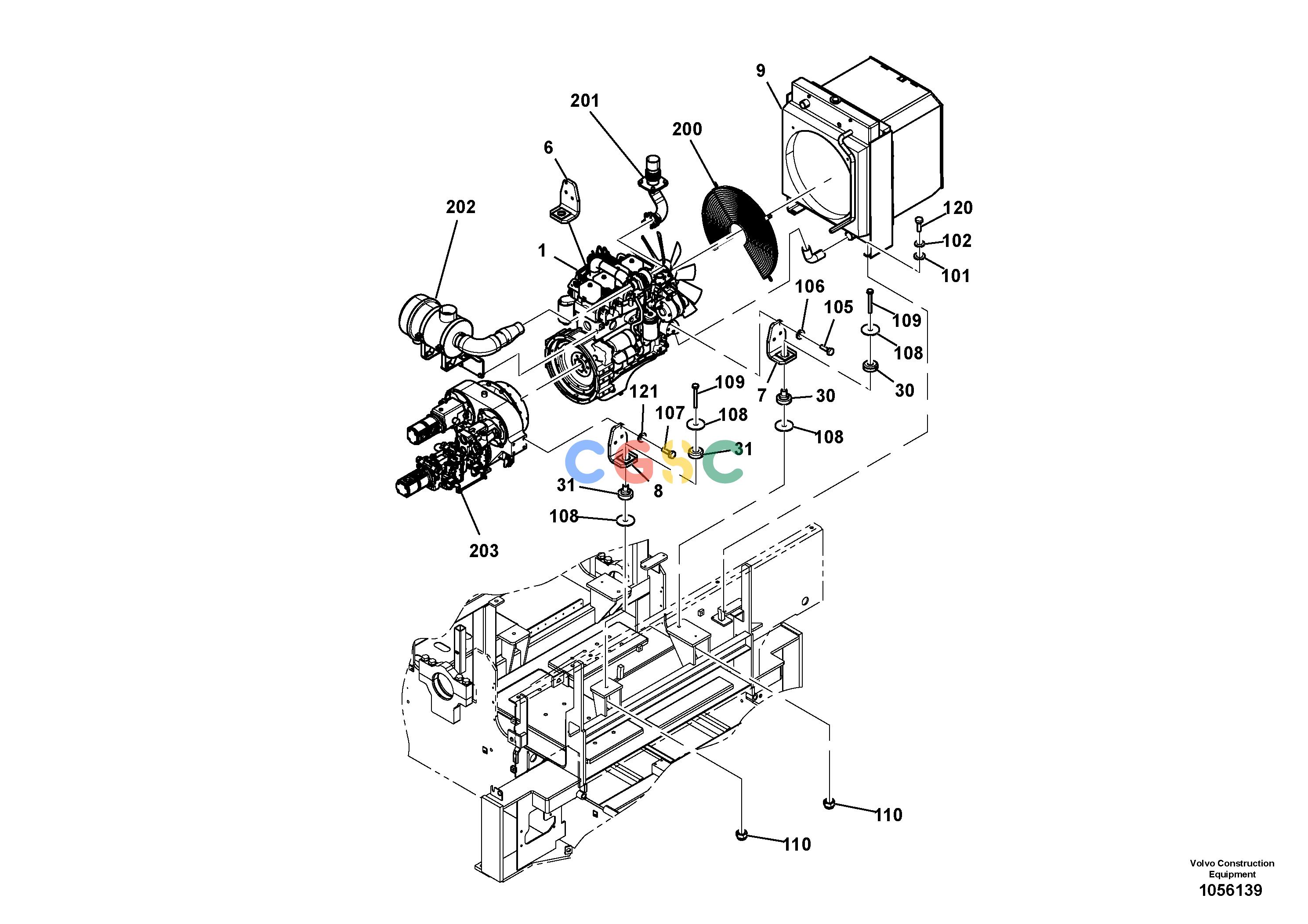 沃尔沃零件查询ABG4361 Engine InstallationS/N 0847508050 - 8068 S/N 08 - 7570916606_0301-NoneNoneNoneNoneAutodata Volvo online
