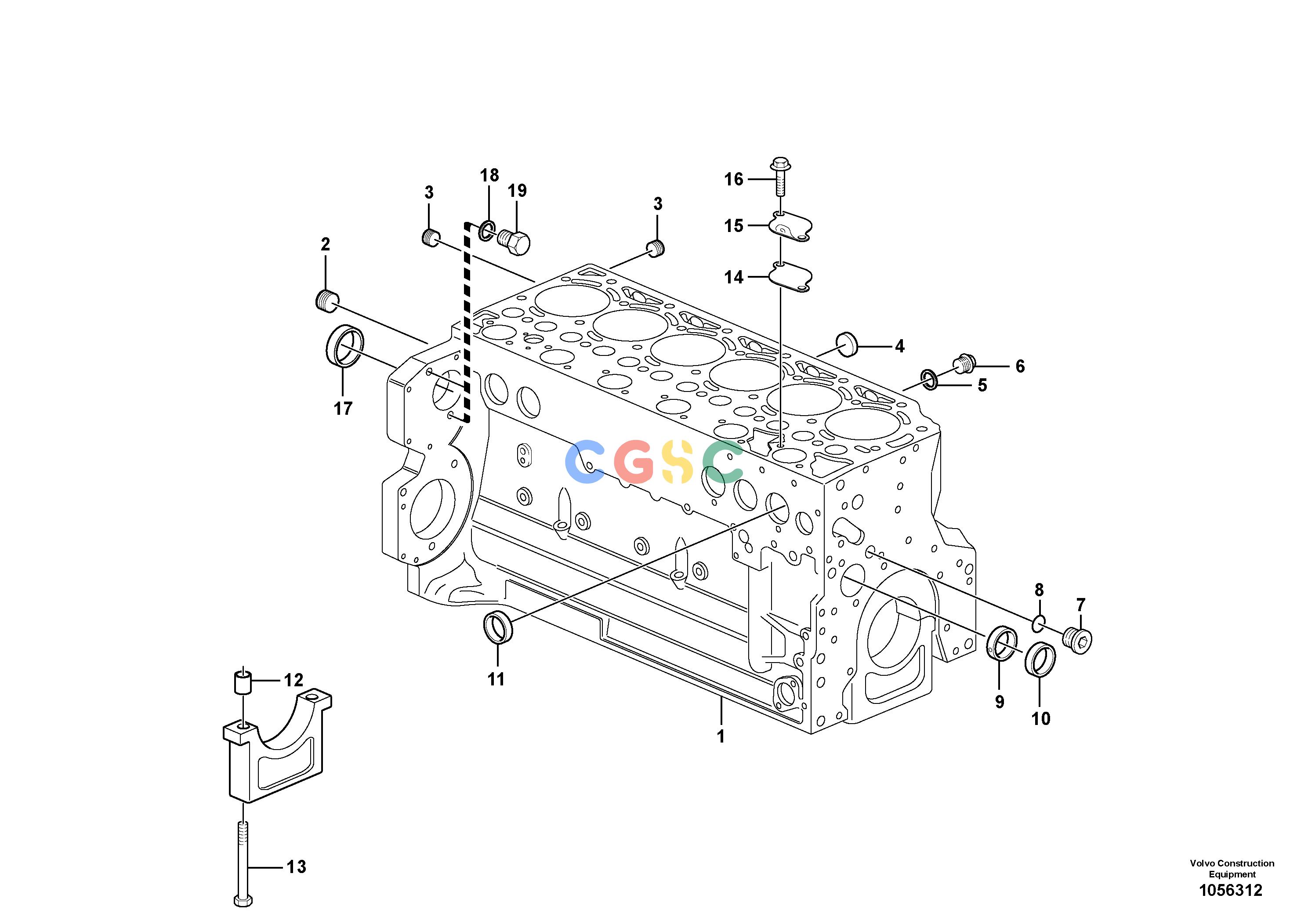 沃尔沃零件查询FC2421C Cylinder blockS/N 110001-1100788279771-NoneNoneNoneNoneAutodata Volvo online