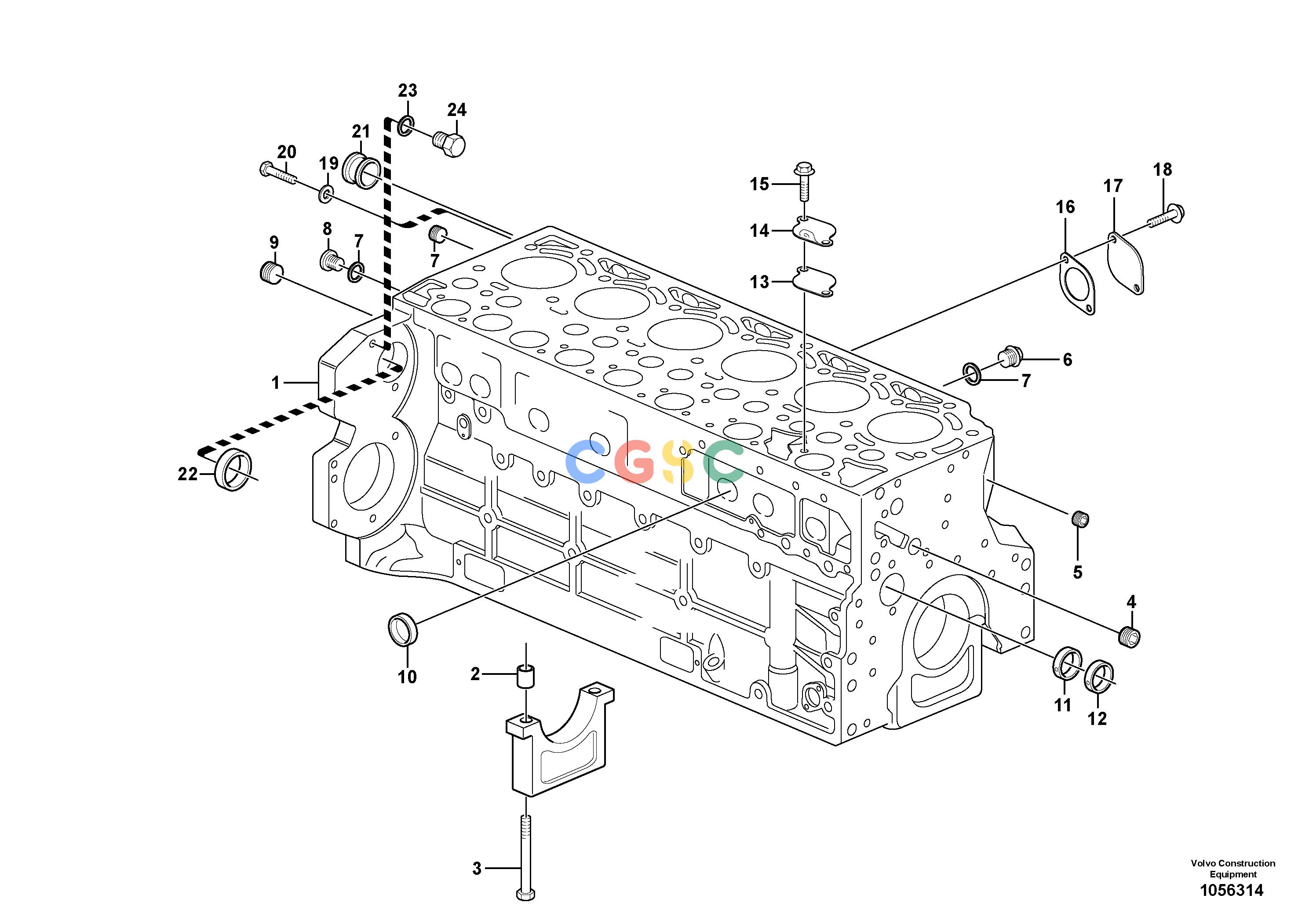 沃尔沃零件查询L120F Cylinder blockNone NoneNoneNoneAutodata Volvo online