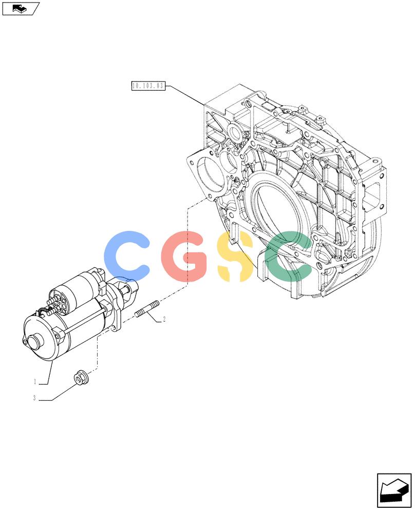 神钢零件查询(F4HFE613U A006) - ENGINE 5801366316 - 84169140 (9/10-) (55.201.01) - STARTER MOTOR (504036933-4893831) Kobelco