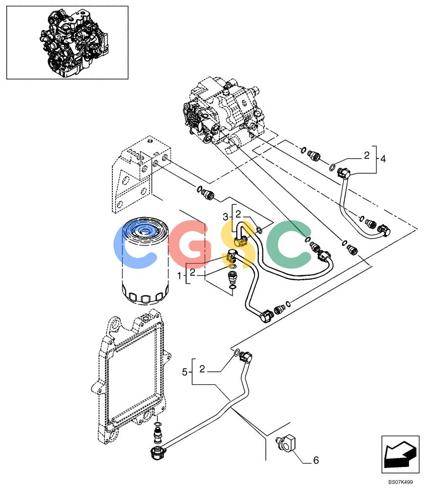 纽荷兰零件查询(D85B) - CRAWLER DOZER TIER 3 (3/08-) (03-06) - FUEL INJECTION SYSTEM New Holland Constructuion