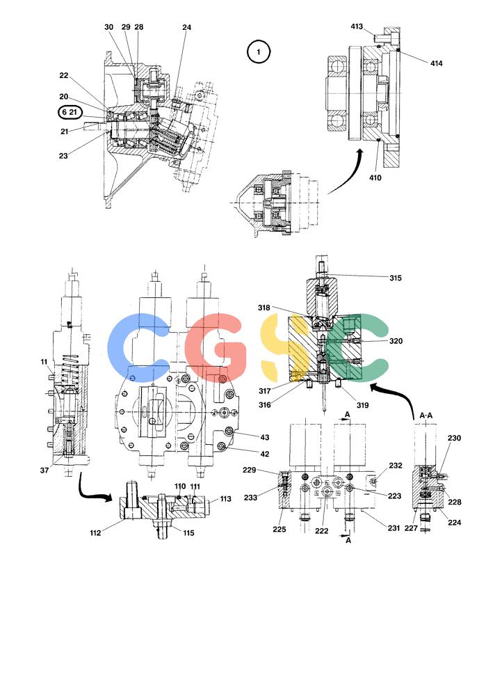 纽荷兰零件查询(EC130) - CRAWLER EXCAVATOR (4/99-) (22.020[001]) - DOUBLEPUMP (S/N 11701-UP) New Holland Constructuion