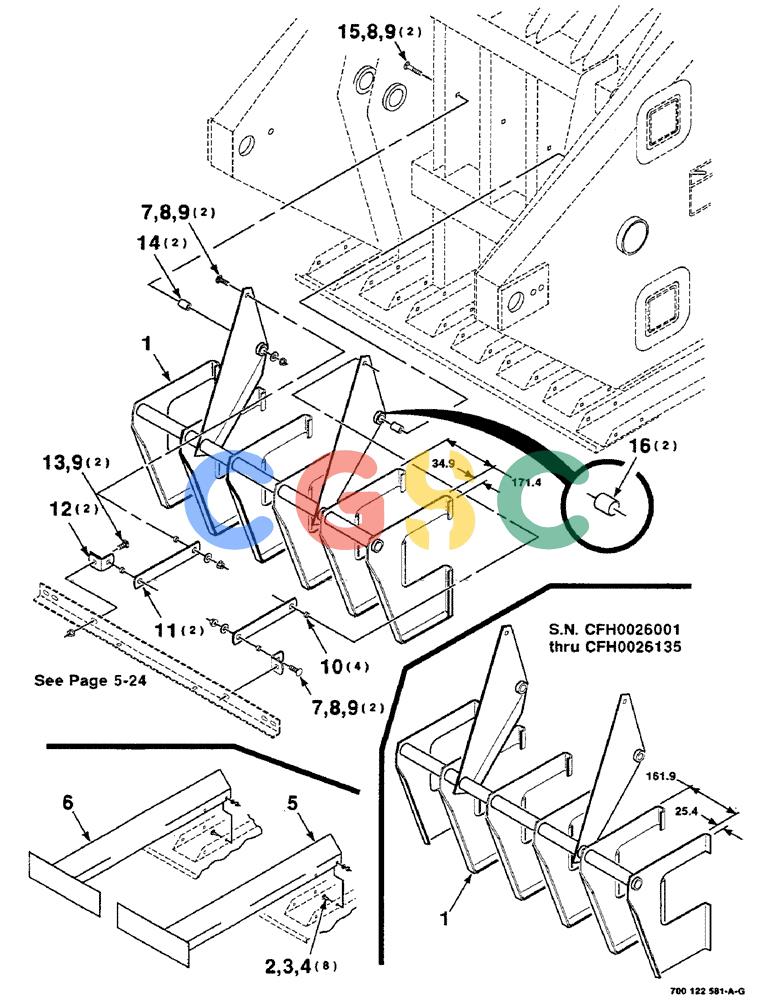 凯斯零件查询(8580) - CASE IH LARGE RECTANGULAR BALER (1/88-12/98) (05-28) - PLUNGER CLEANER AND SCRAPER ASSEMBLY Case Agriculture