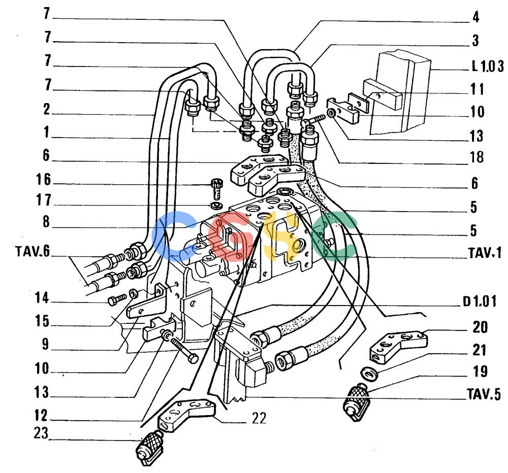纽荷兰零件查询(FL14E) - CRAWLER LOADER (E3.02[004]) - HYDRAULIC SYSTEM New Holland Constructuion