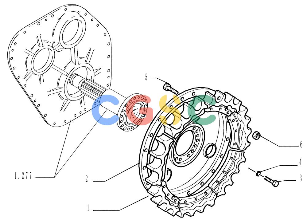 纽荷兰零件查询(DC150LT) - CRAWLER DOZER (6/00-) (1.281[01]) - SPROCKET New Holland Constructuion