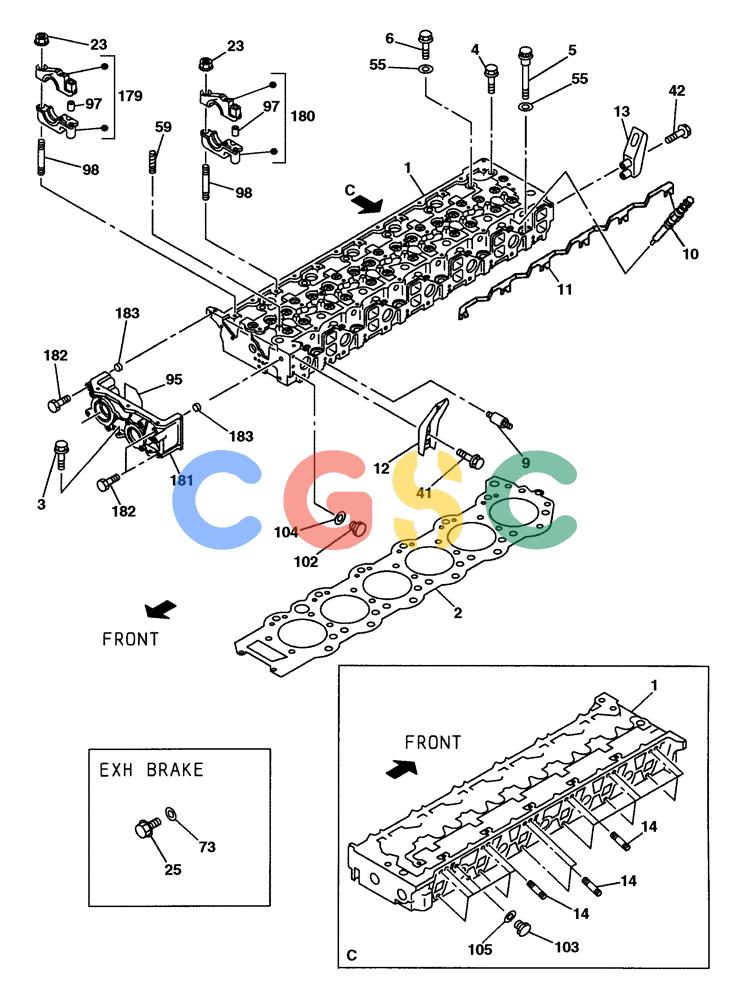 纽荷兰零件查询(E805) - CRAWLER EXCAVATOR (1/05-) (02-041-00[01]) - CYLINDER HEAD - GASKET New Holland Constructuion