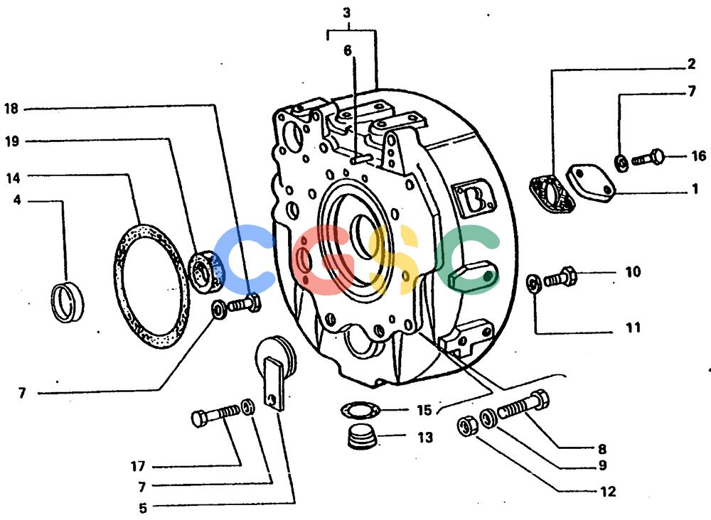 纽荷兰零件查询(65B) - MOTORGRADERS (A1.02[003]) - FLYWHEEL HOUSING New Holland Constructuion