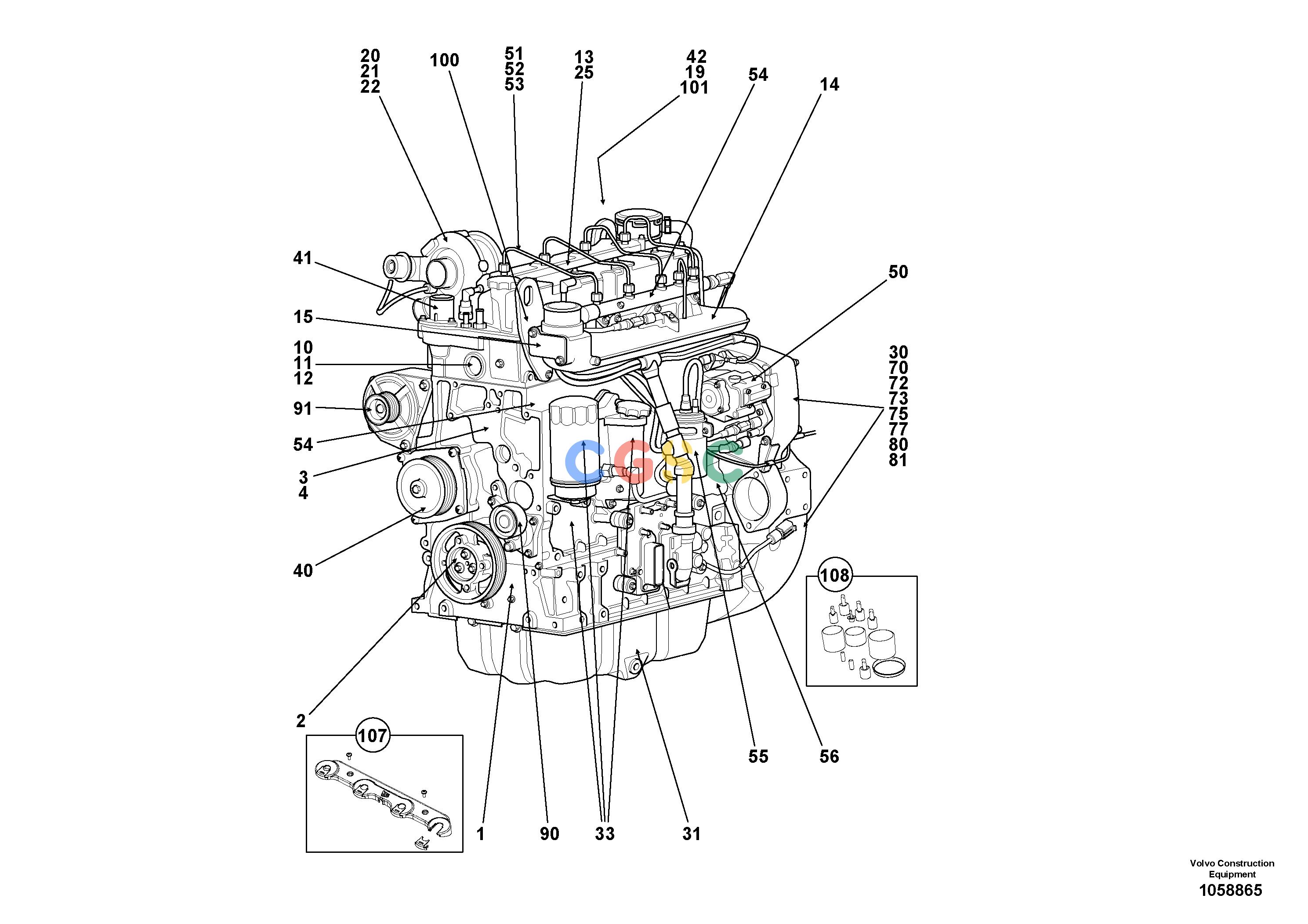 沃尔沃零件查询MCT125C Engine assemblies, 63kw, 12vS/N 1640000-1699999/ 2206003-2299999 NoneNoneNoneAutodata Volvo online