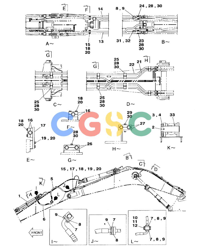 纽荷兰零件查询(E805) - CRAWLER EXCAVATOR (1/05-) (08-045-03[01]) - HYDRAULIC CIRCUIT - BUCKET CYLINDER - DIPPER 5,62M New Holland Constructuion