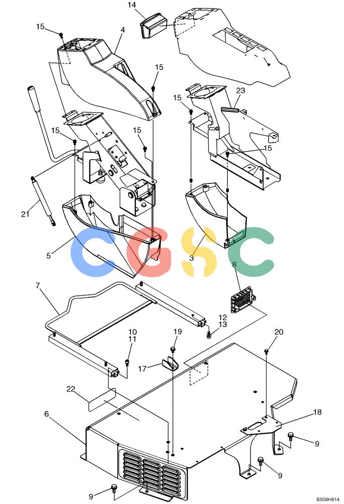 纽荷兰零件查询(E135B) - CRAWLER EXCAVATOR TIER 3 - ASN YH05-07001 (N8TA13006) (1/08-) (02-21[02]) - CONTROLS, OPERATOR (YY03M00052F1), PAGE 2 OF 2 New Holland Constructuion