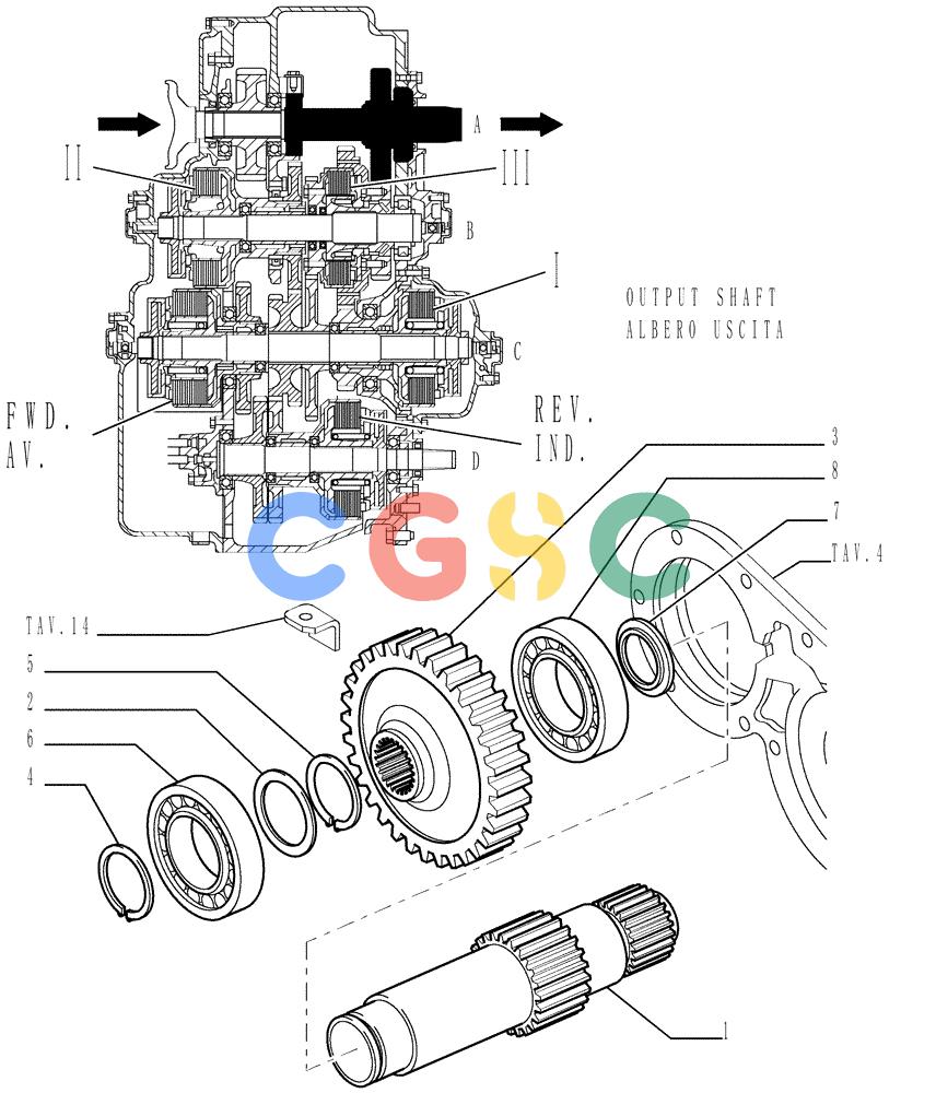 纽荷兰零件查询(DC150LT) - CRAWLER DOZER (6/00-) (1.211[24]) - TRANSMISSION - COMPONENTS New Holland Constructuion
