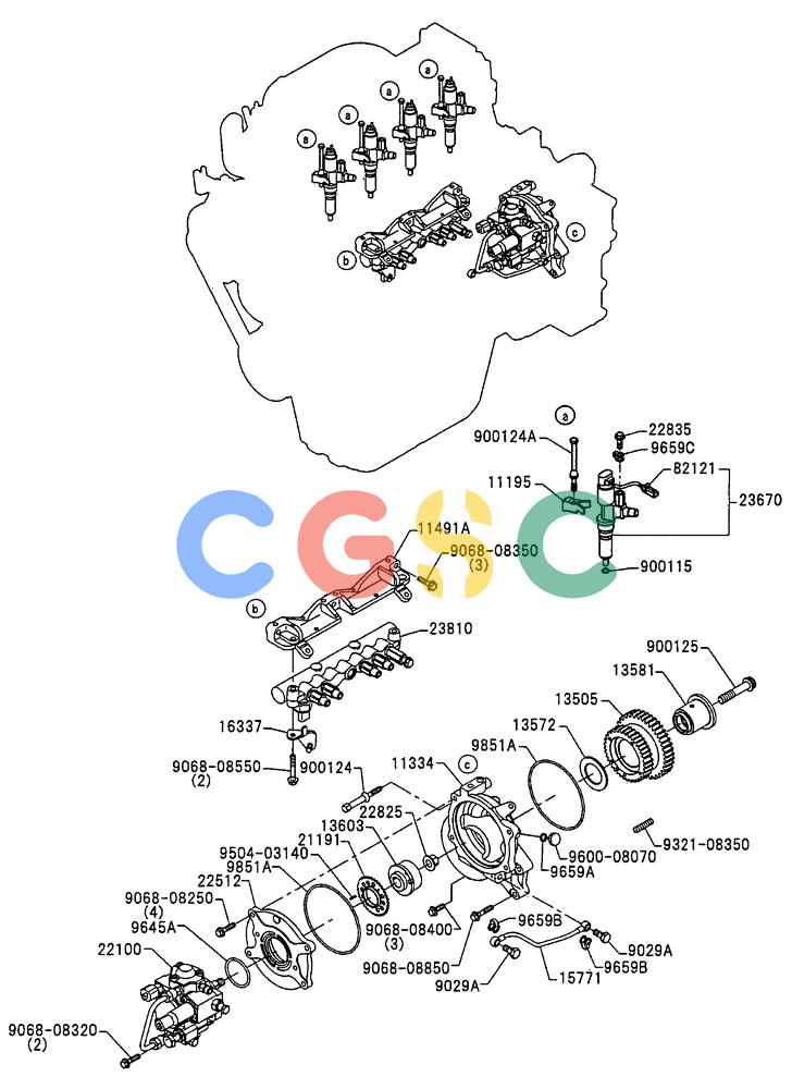 神钢零件查询(200-8) - EXCAVATOR S/N YN11-45001 - (1/06-12/09) (ENG-10-1) - FUEL SYSTEM Kobelco