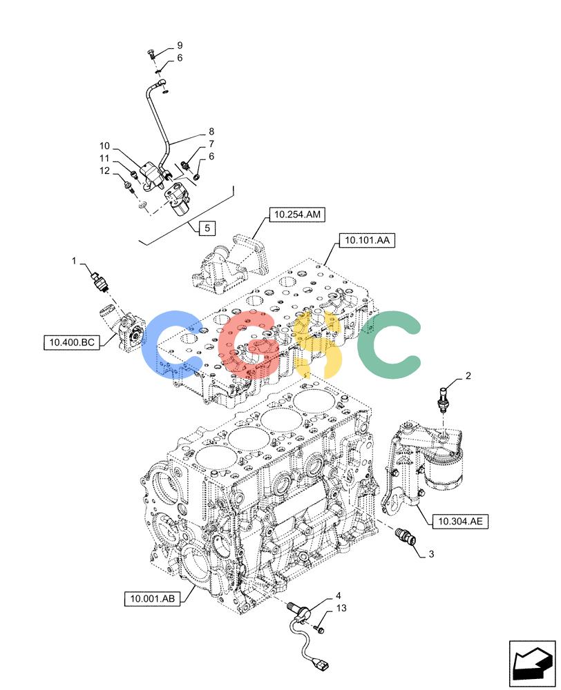 纽荷兰零件查询(F5CE5454B*A005) - ENGINE 504387947 - 84230116 (55.013.AB) - DIAGNOSTIC SENSOR New Holland Constructuion