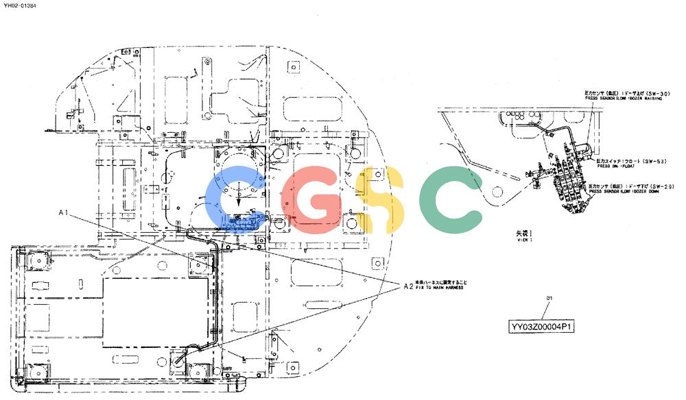 神钢零件查询(ED150) - BLADE RUNNER EXCAVATOR/DOZER ASN YH02-01384 (4/02-12/03) (01-014[1]) - HARNESS ASSY Kobelco