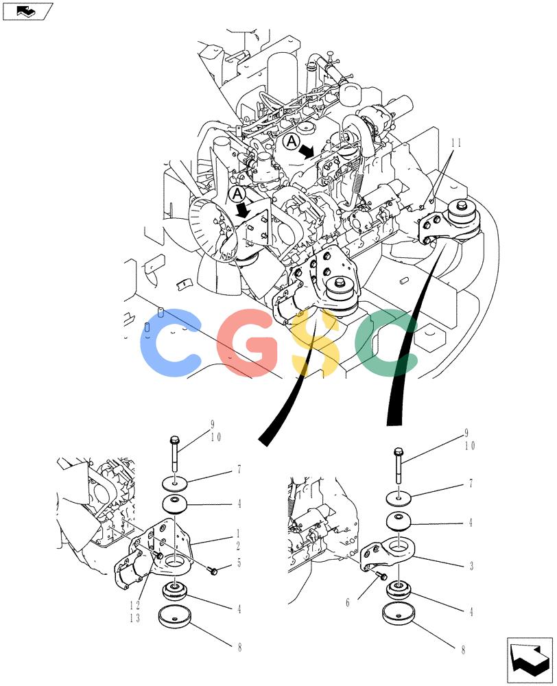 神钢零件查询(ED150-2) - BLADE RUNNER EXCAVATOR/DOZER ASN LH01-01001 (1/09-12/12) (01-005[01]) - ENGINE INSTALLATION Kobelco