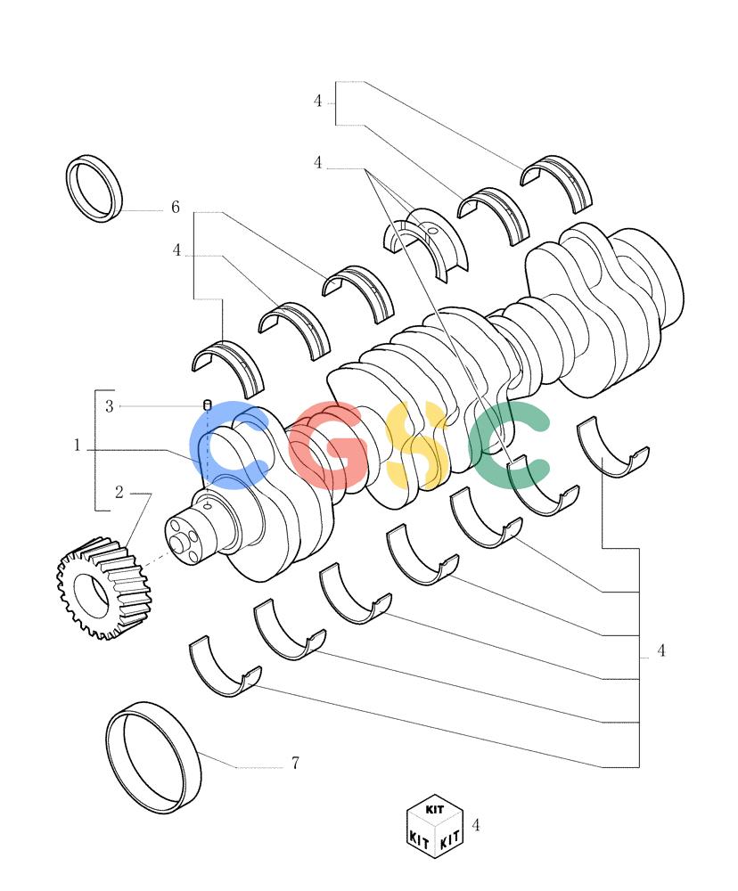 纽荷兰零件查询(D150) - CRAWLER DOZER (1/05-) (0.080[01]) - CRANKSHAFT New Holland Constructuion