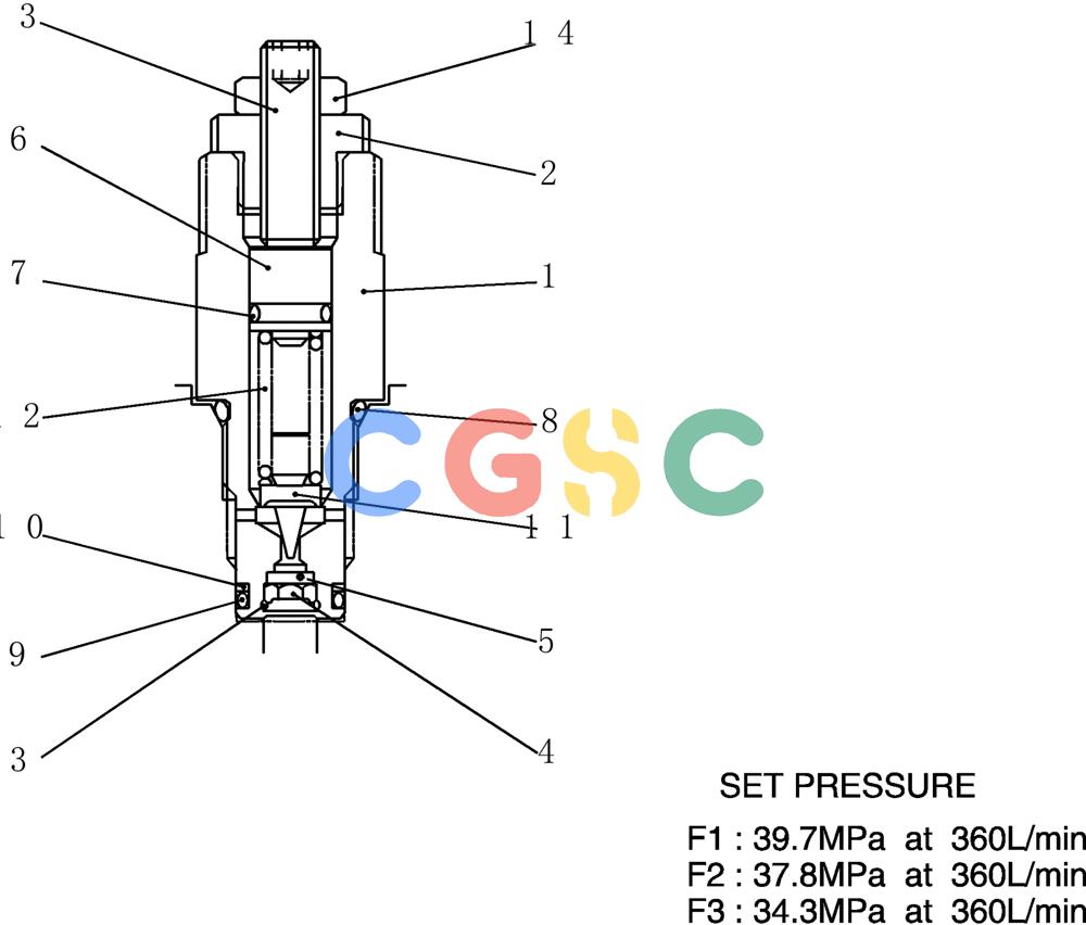 神钢零件查询(200-8) - EXCAVATOR S/N YN11-45001 - (1/06-12/09) (HC910-01-1) - VALVE ASSY, RELIEF Kobelco