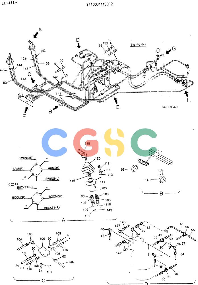 神钢零件查询(MD240BLC) - EXCAVATOR ASN LL1488 (1/80-12/06) (03-002[01]) - REMOTE-CONTROL ASSY Kobelco