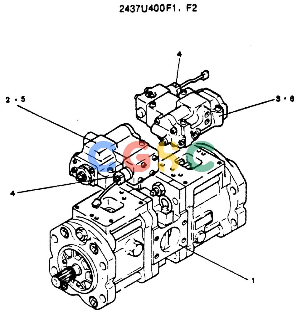 神钢零件查询(MD140C) - EXCAVATOR ASN YPU00501 (1/80-12/06) (12-013) - PUMP ASSY Kobelco