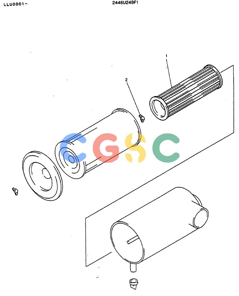 神钢零件查询(MD240BLC) - EXCAVATOR BTW LLU0001 - LLU0300 (1/80-12/06) (08-005) - REWORK AIR CLEANER Kobelco