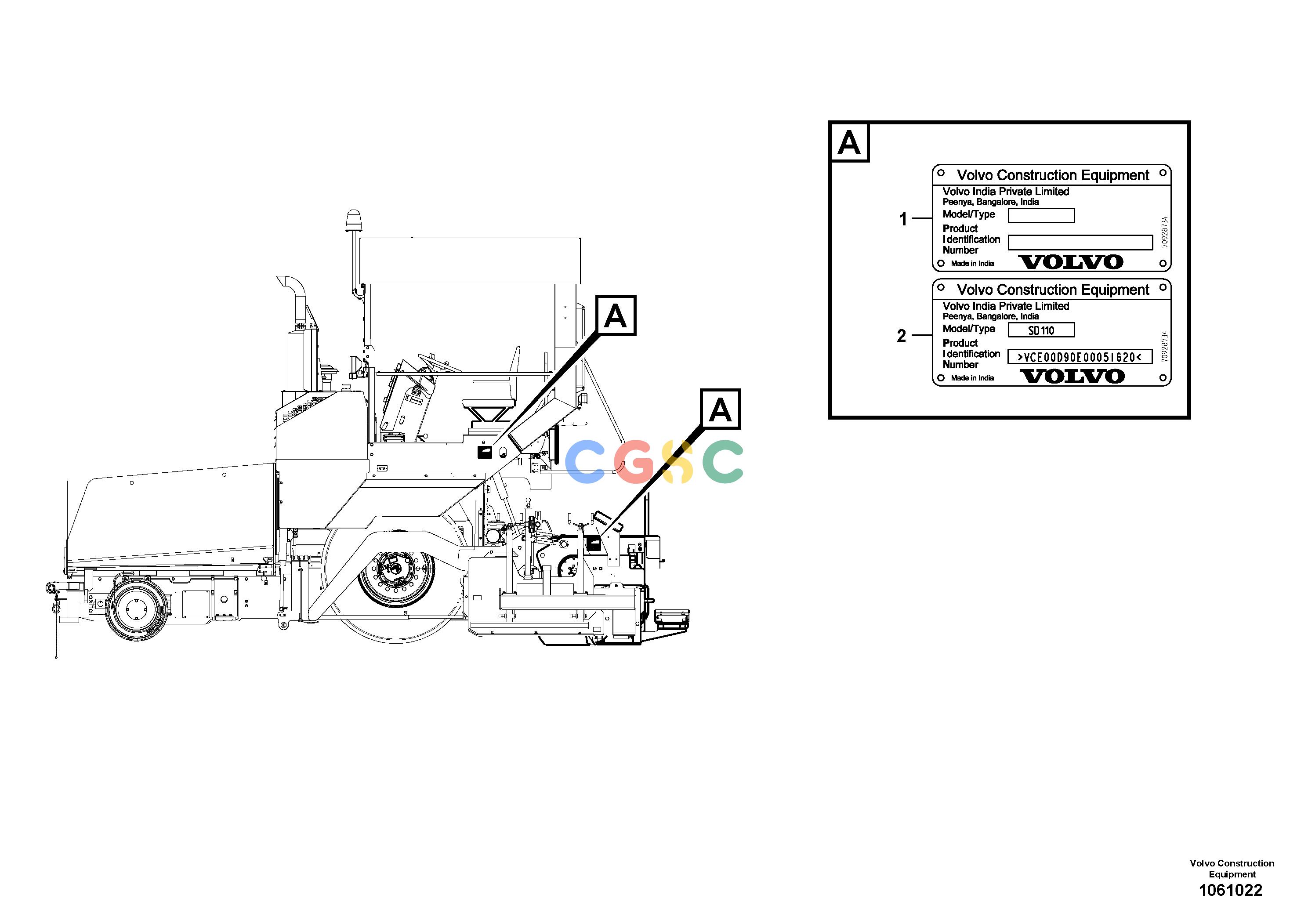 沃尔沃零件查询P4370B Product identification plateS/N 50076 - NoneNoneNoneAutodata Volvo online
